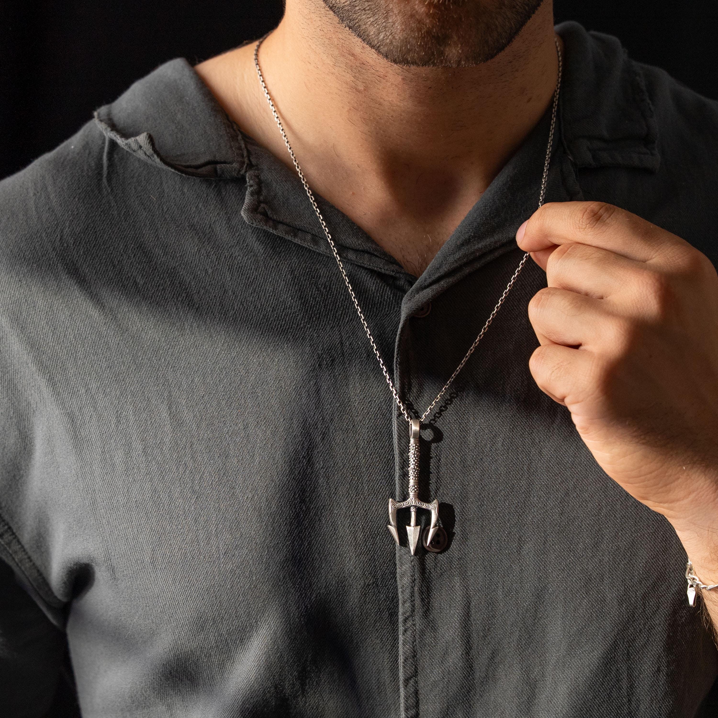 Poseidon Trident  925 Sterling Silver Pendant