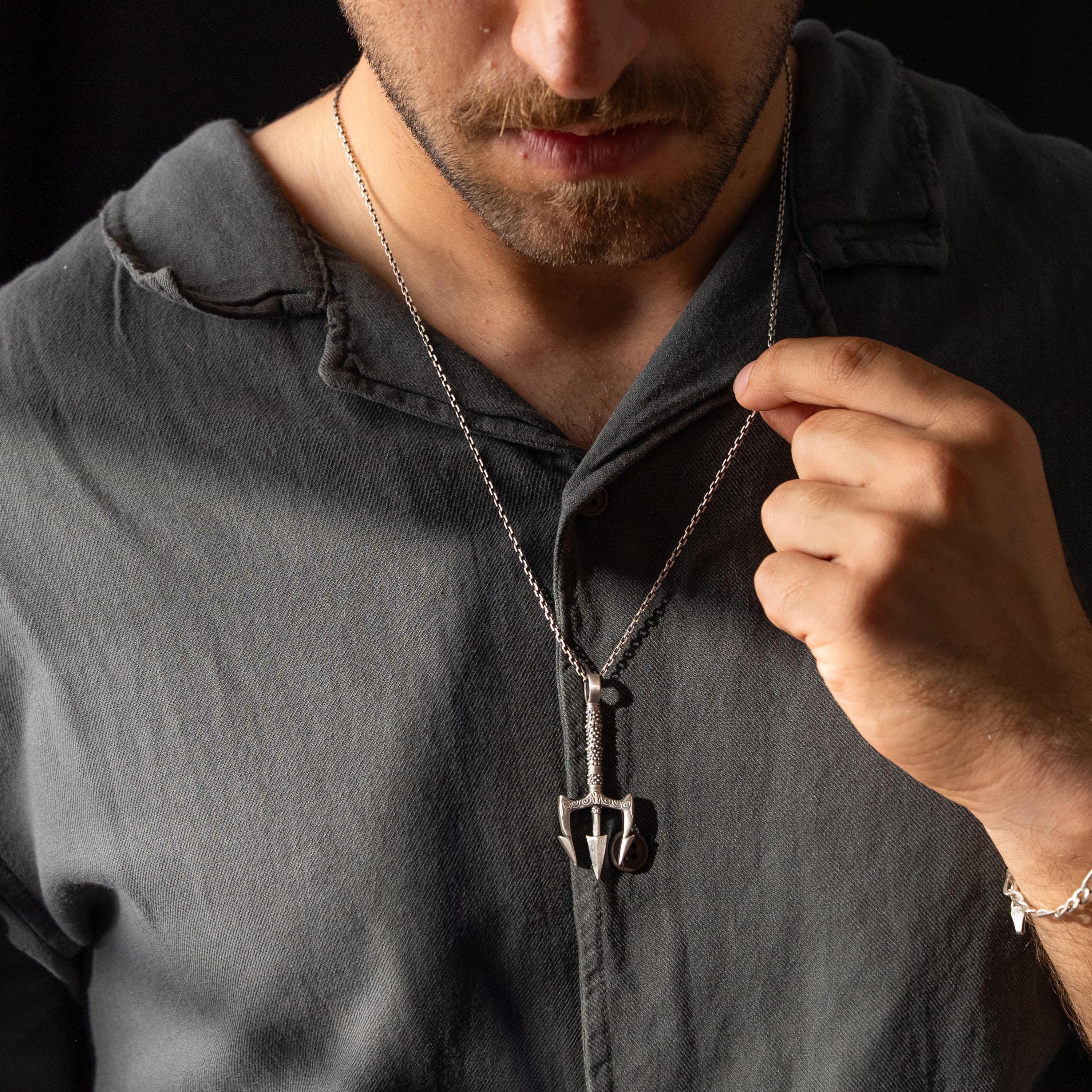 Poseidon Trident  925 Sterling Silver Pendant