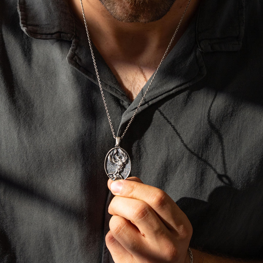 Phoenix 925 Sterling Silver Pendant Necklace