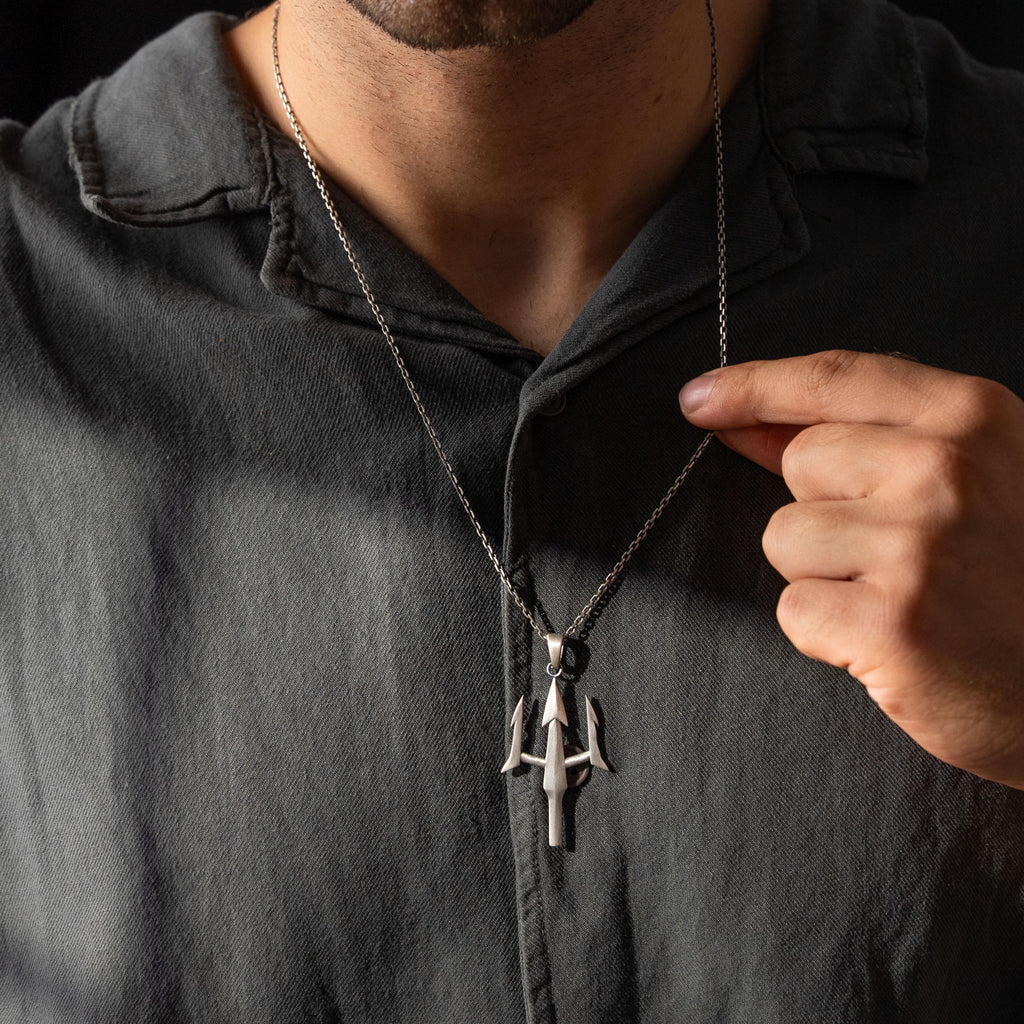 Trident of Poseidon 925 Sterling Silver Pendant