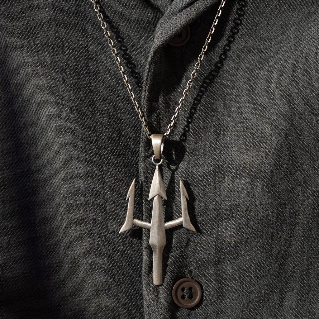 Trident of Poseidon 925 Sterling Silver Pendant