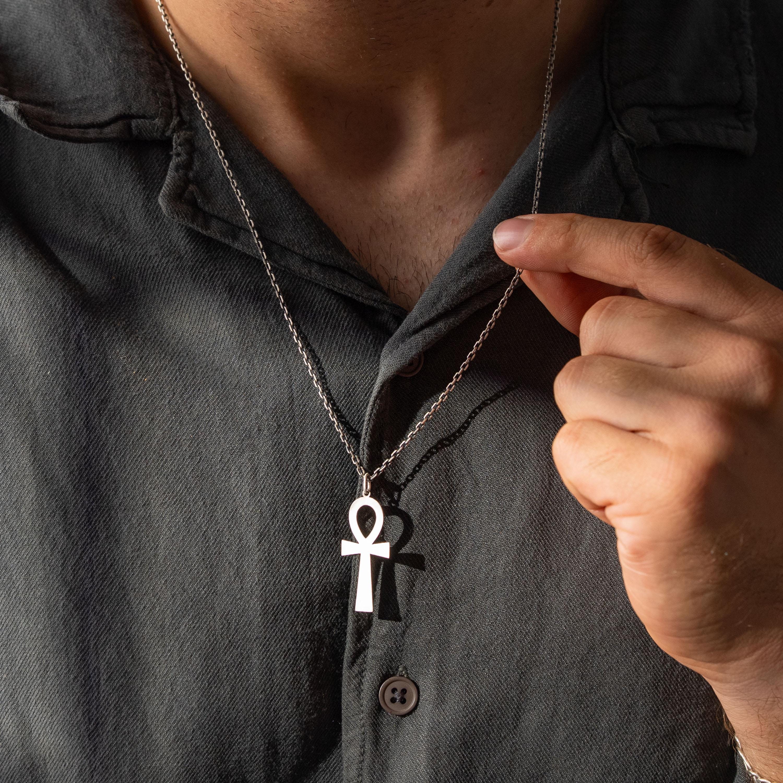 Ankh Unisex 925 Sterling Silver Pendant Necklace