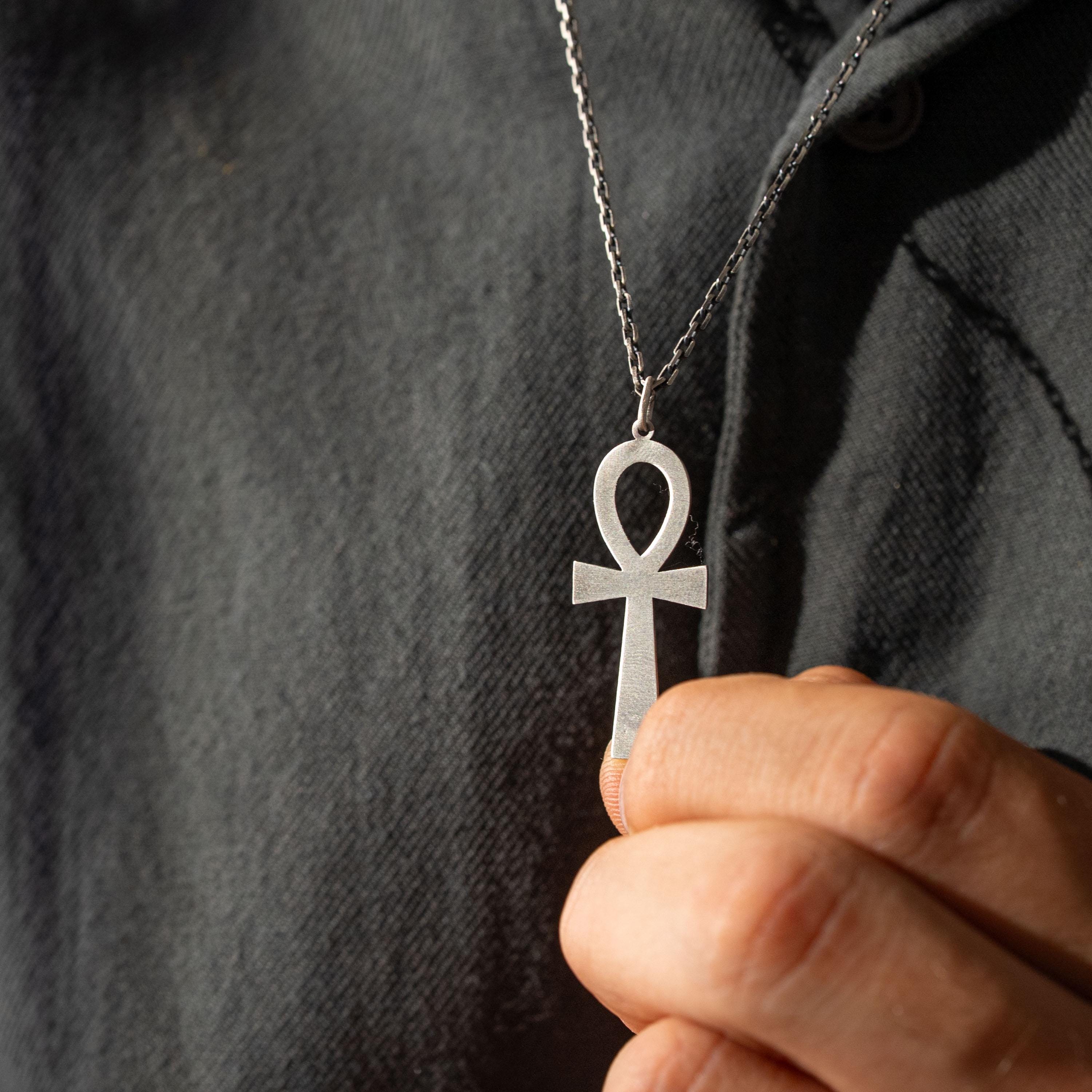 Ankh Unisex 925 Sterling Silver Pendant Necklace