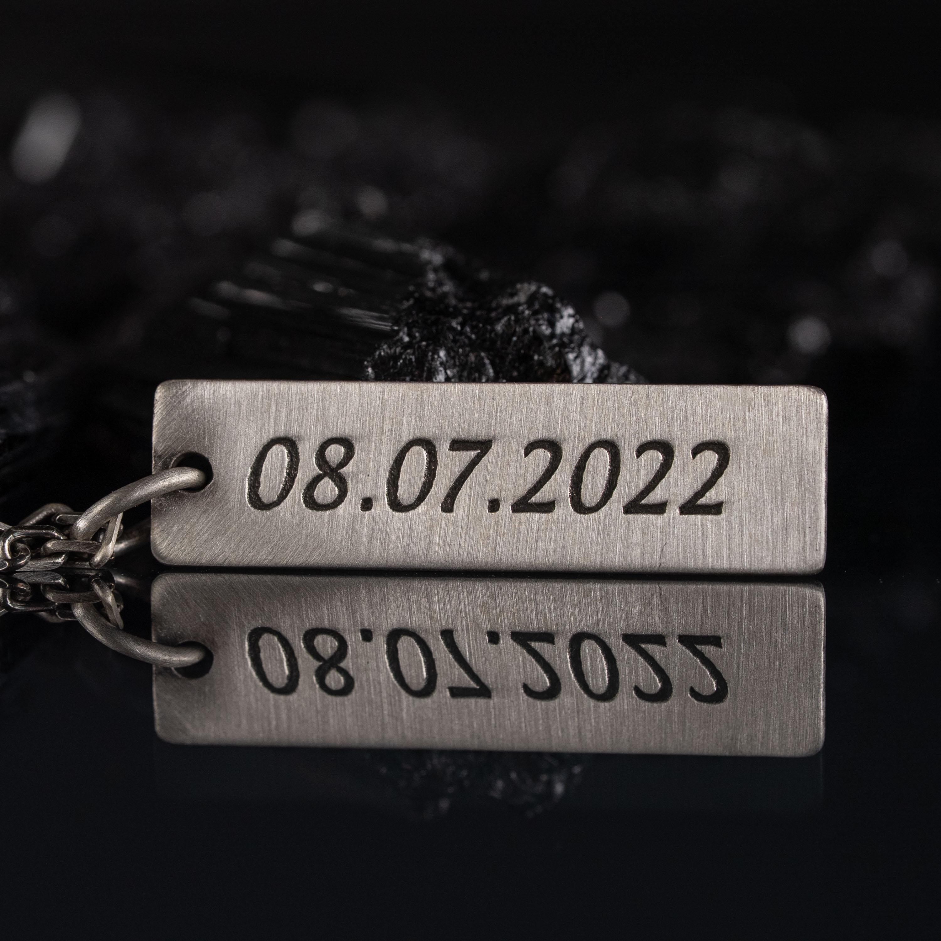 Personalized 925 Sterling Silver Bar Necklace