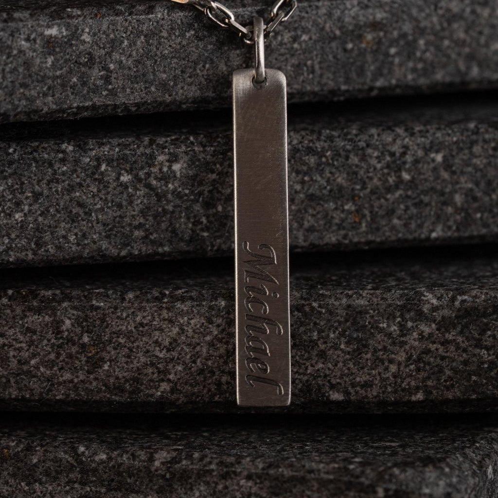 Personalized Name Bar Necklace