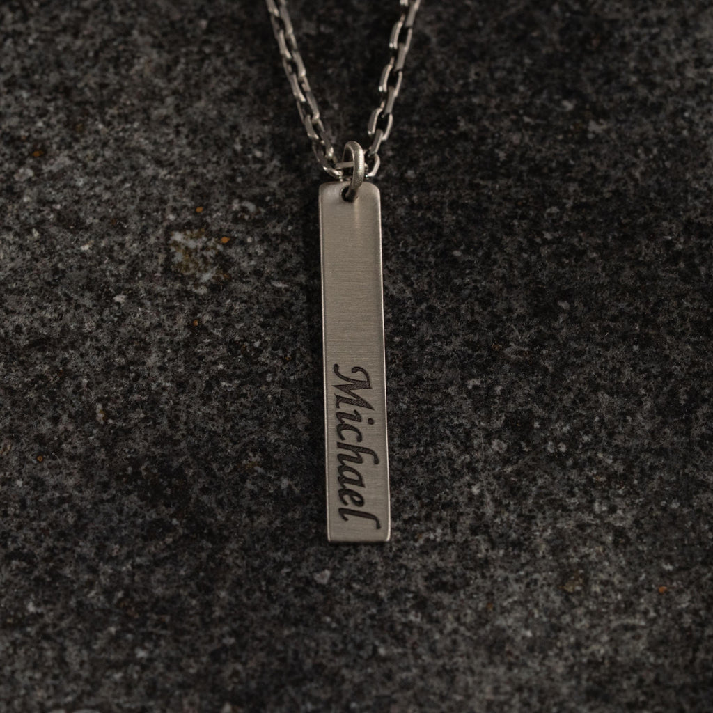 Personalized Name Bar Necklace