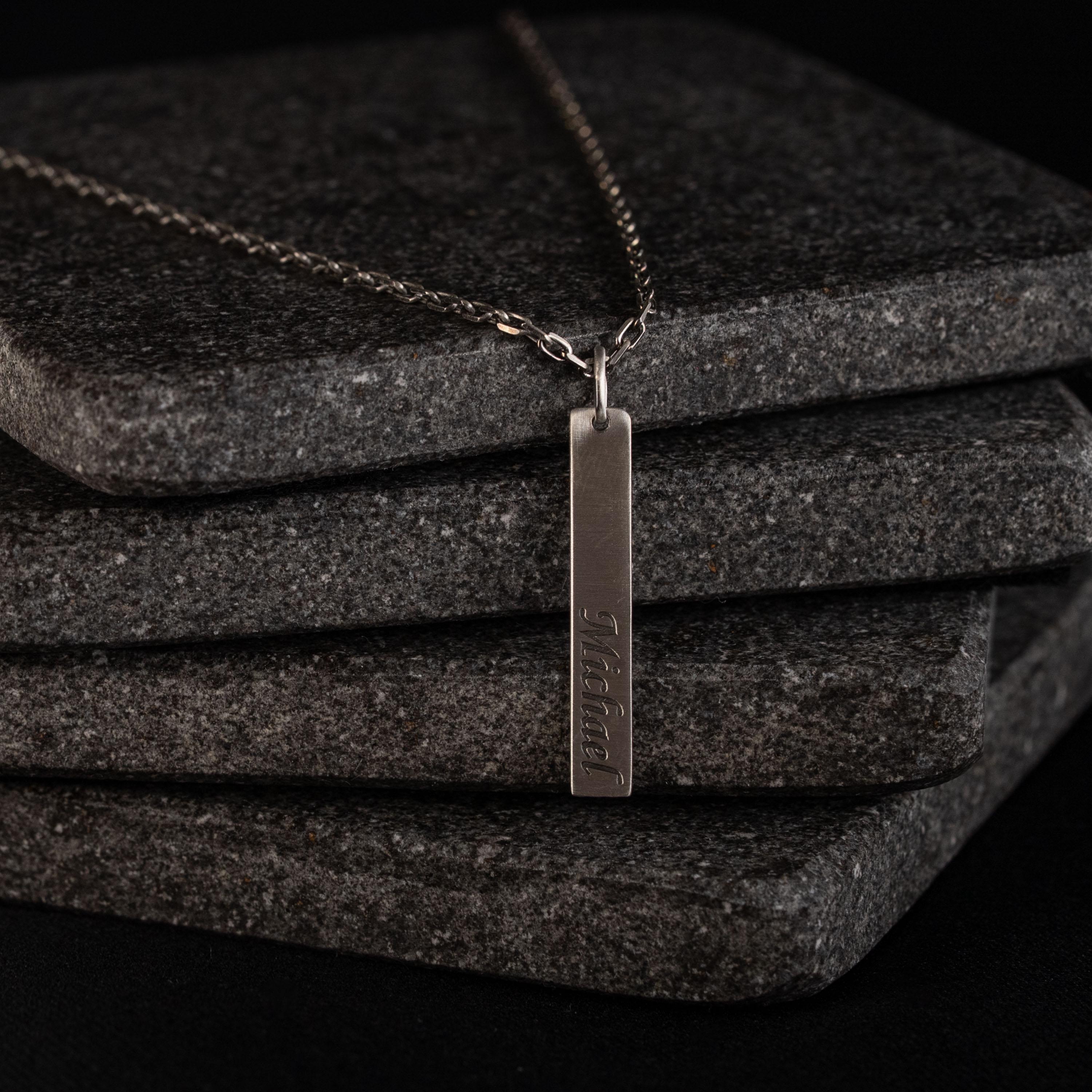 Personalized Name Bar Necklace