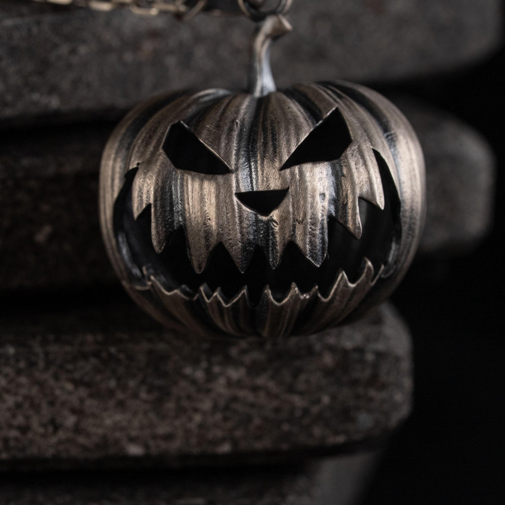 Pumpkin 925 Sterling Silver Necklace
