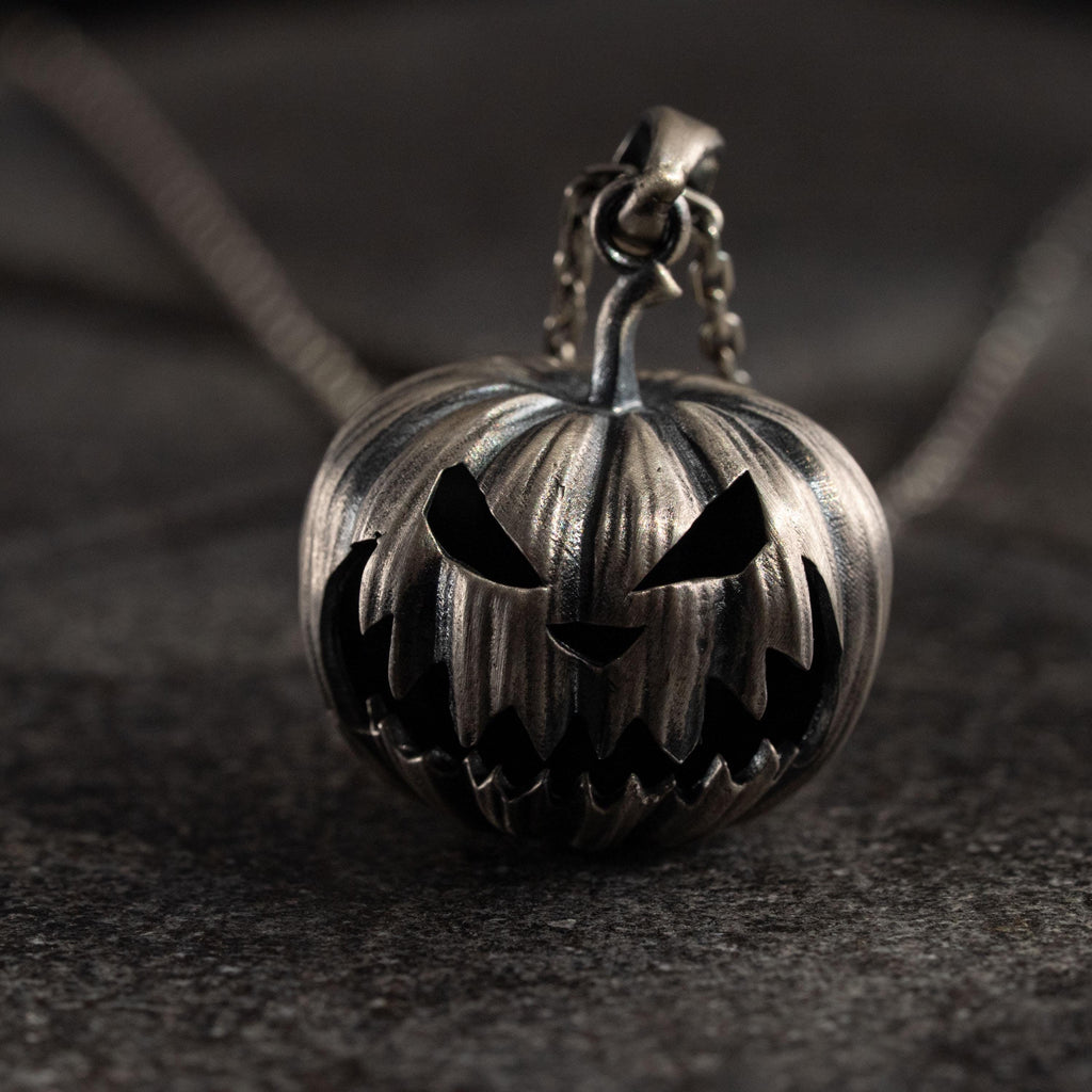 Pumpkin 925 Sterling Silver Necklace