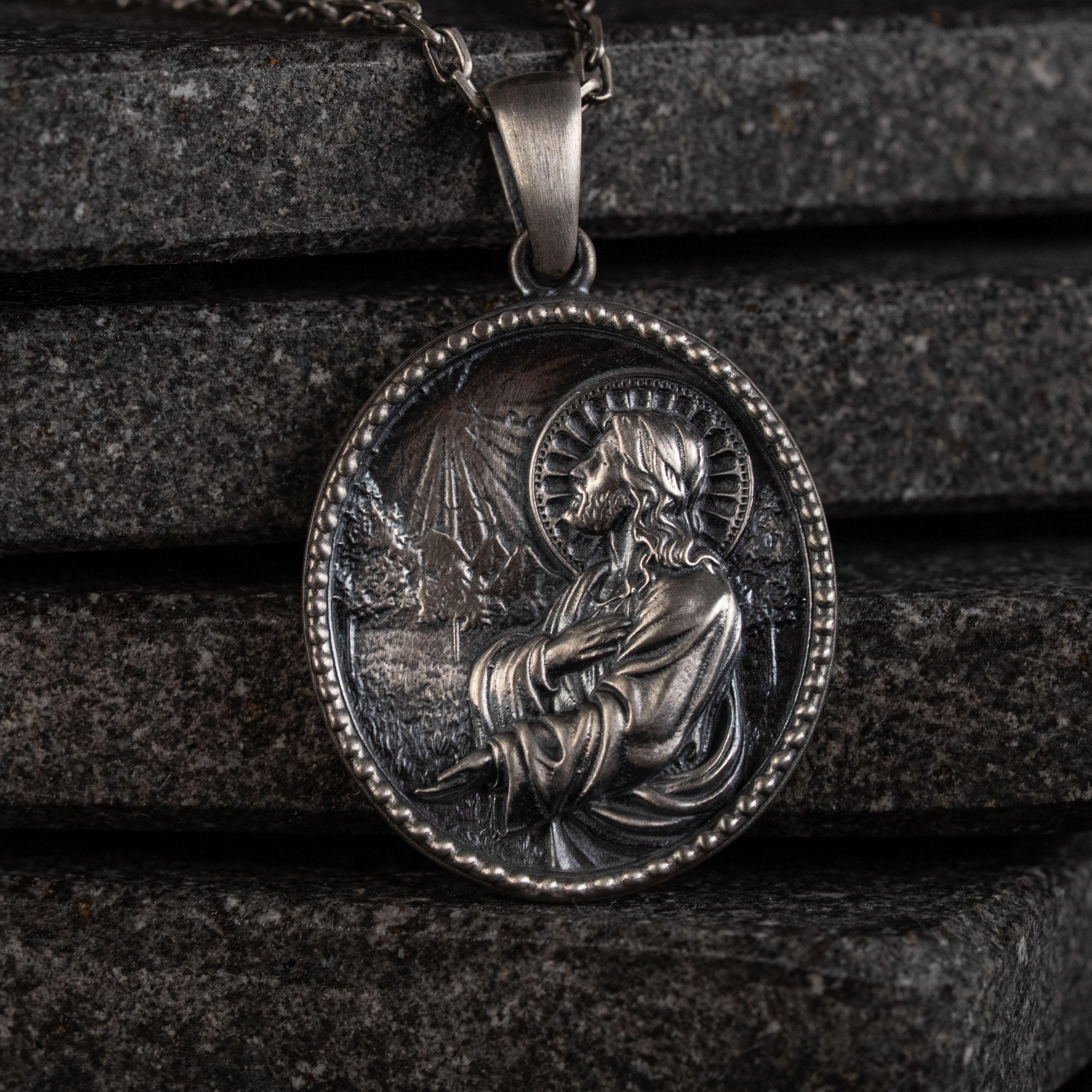 Jesus Christ 925 Sterling Silver Necklace