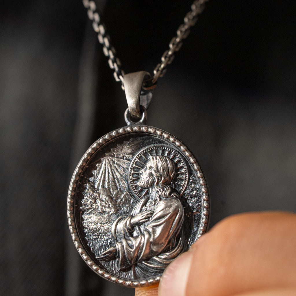 Jesus Christ 925 Sterling Silver Necklace