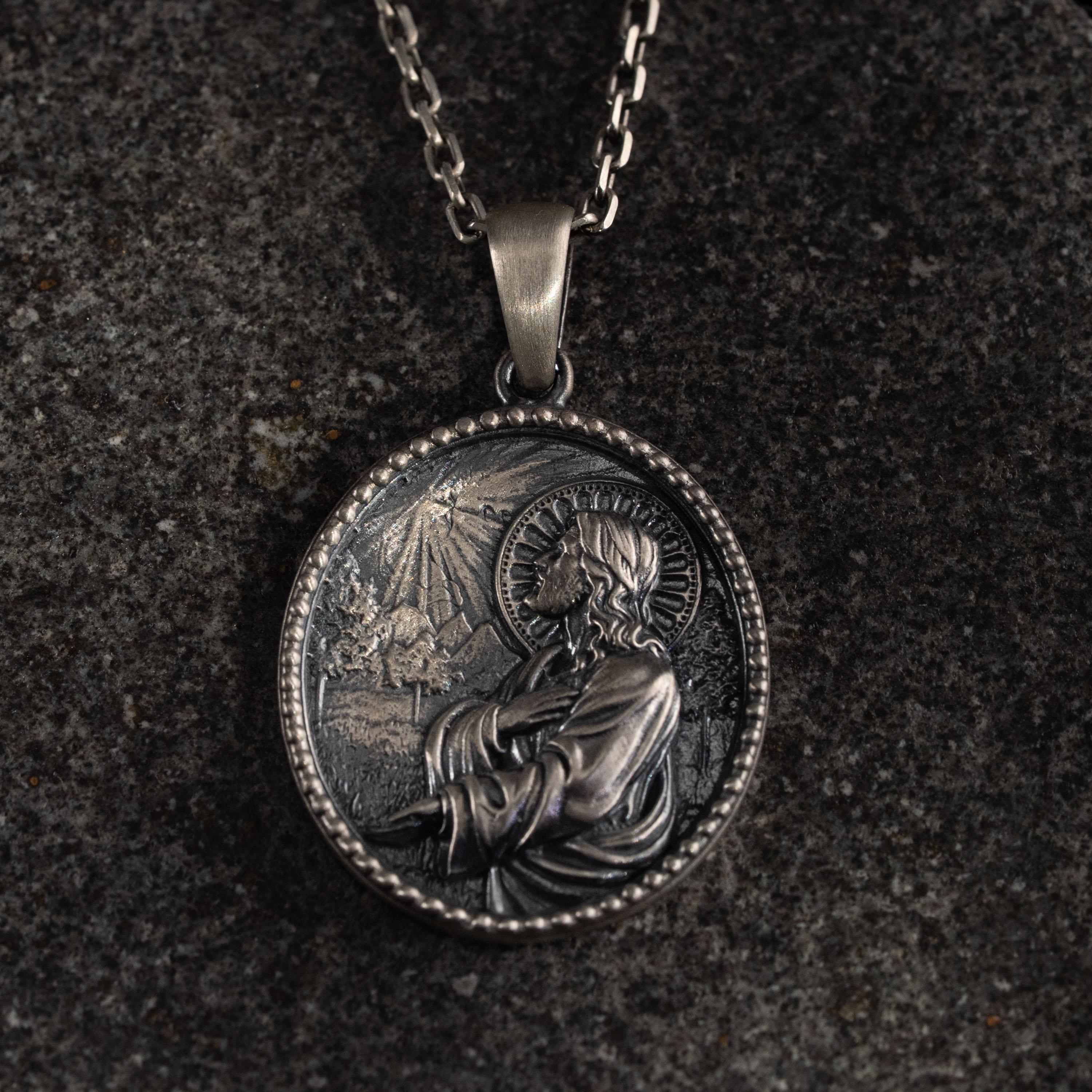 Jesus Christ 925 Sterling Silver Necklace