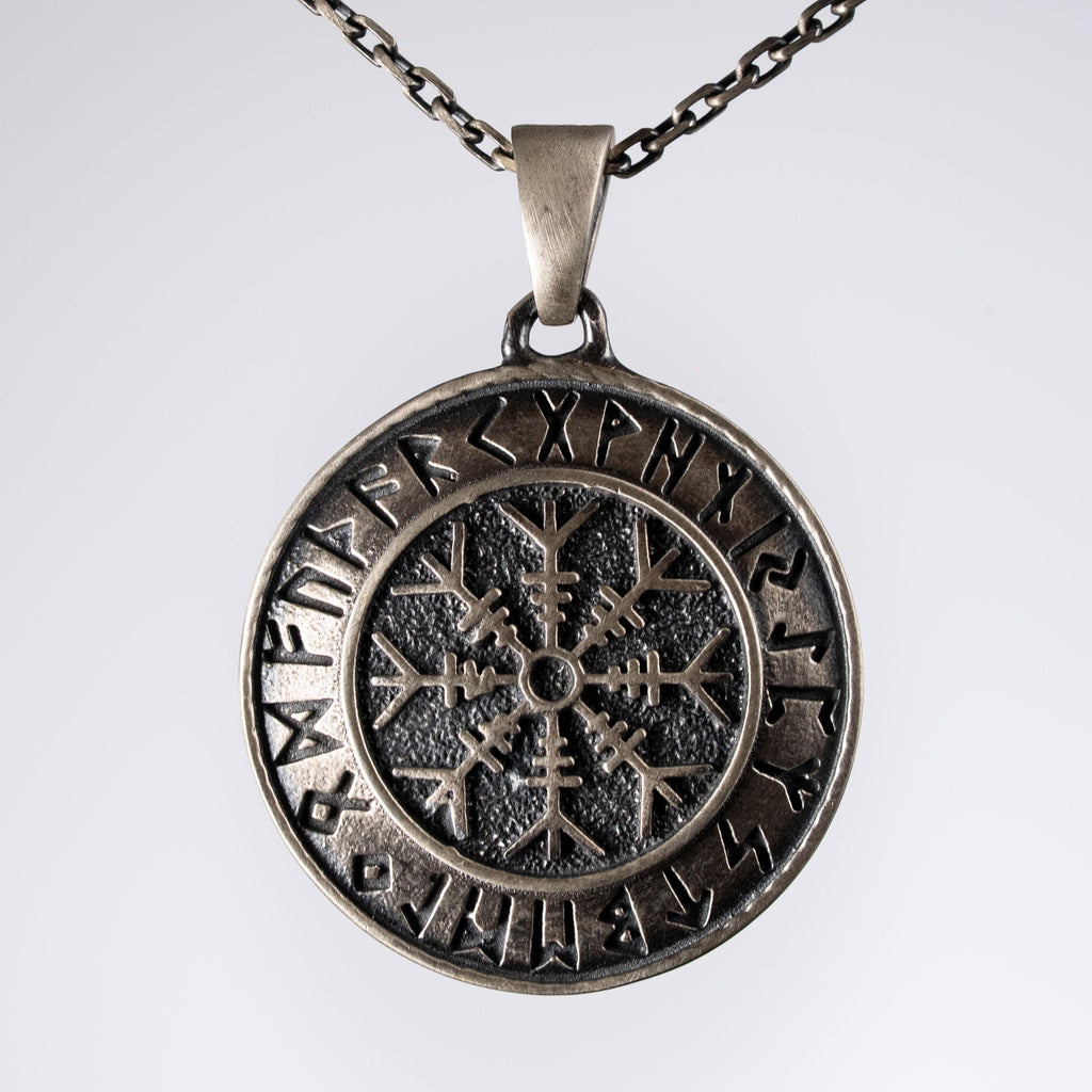 Viking Vegvisir 925 Sterling Silver Necklace