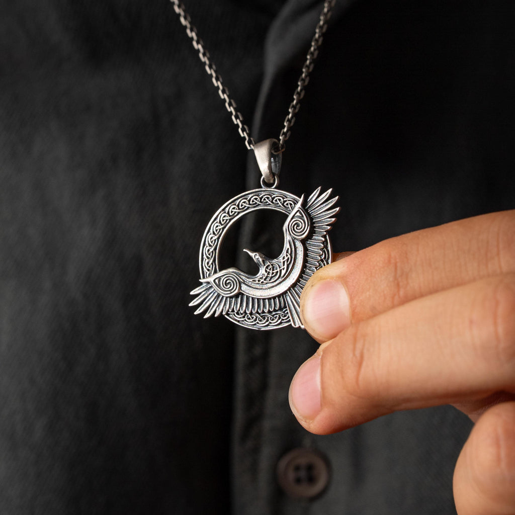 Odin’s Raven 925 Sterling Silver Necklace