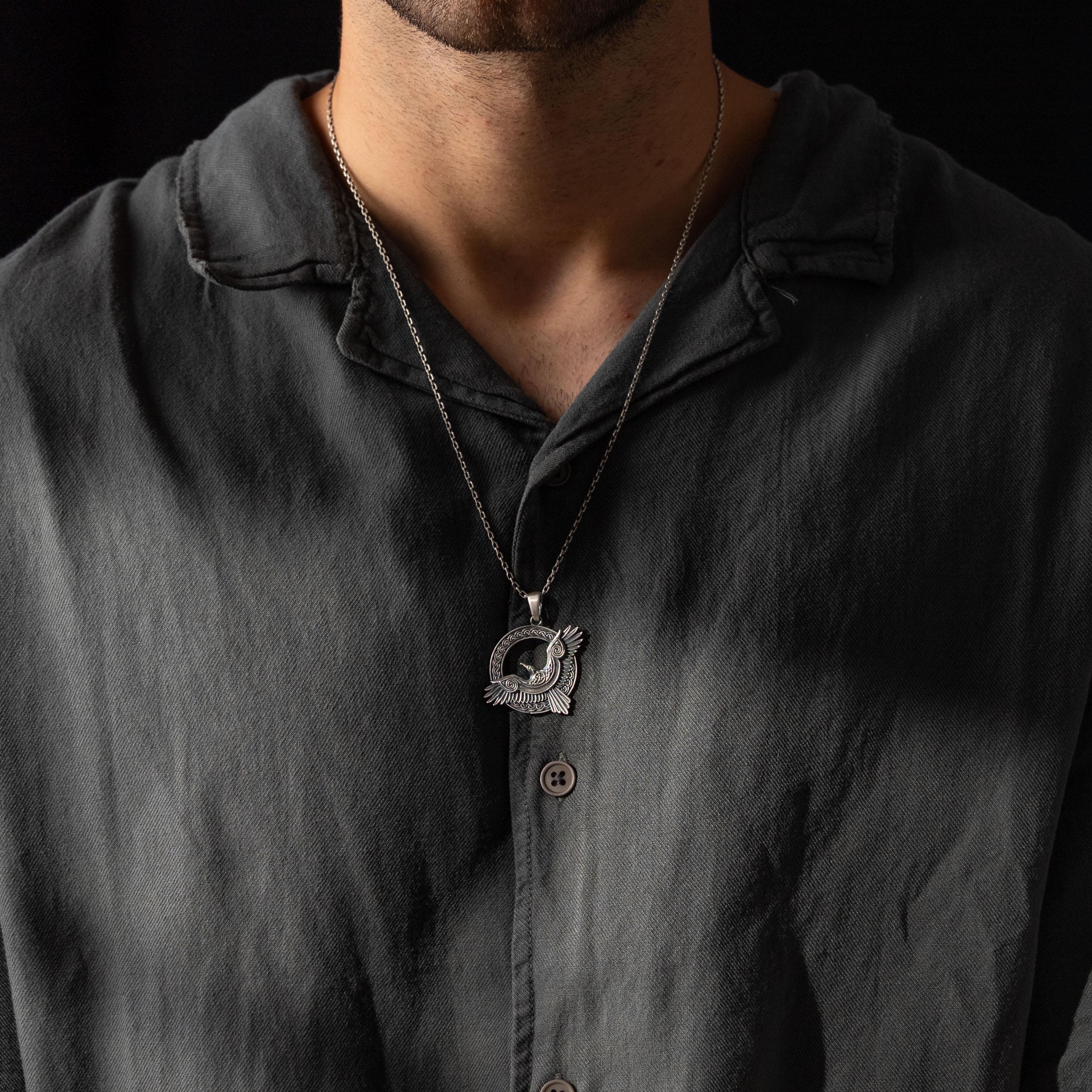 Odin’s Raven 925 Sterling Silver Necklace
