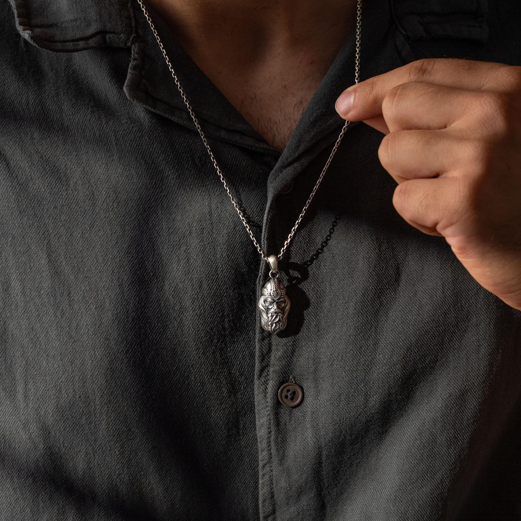 Viking Odin Head Necklace