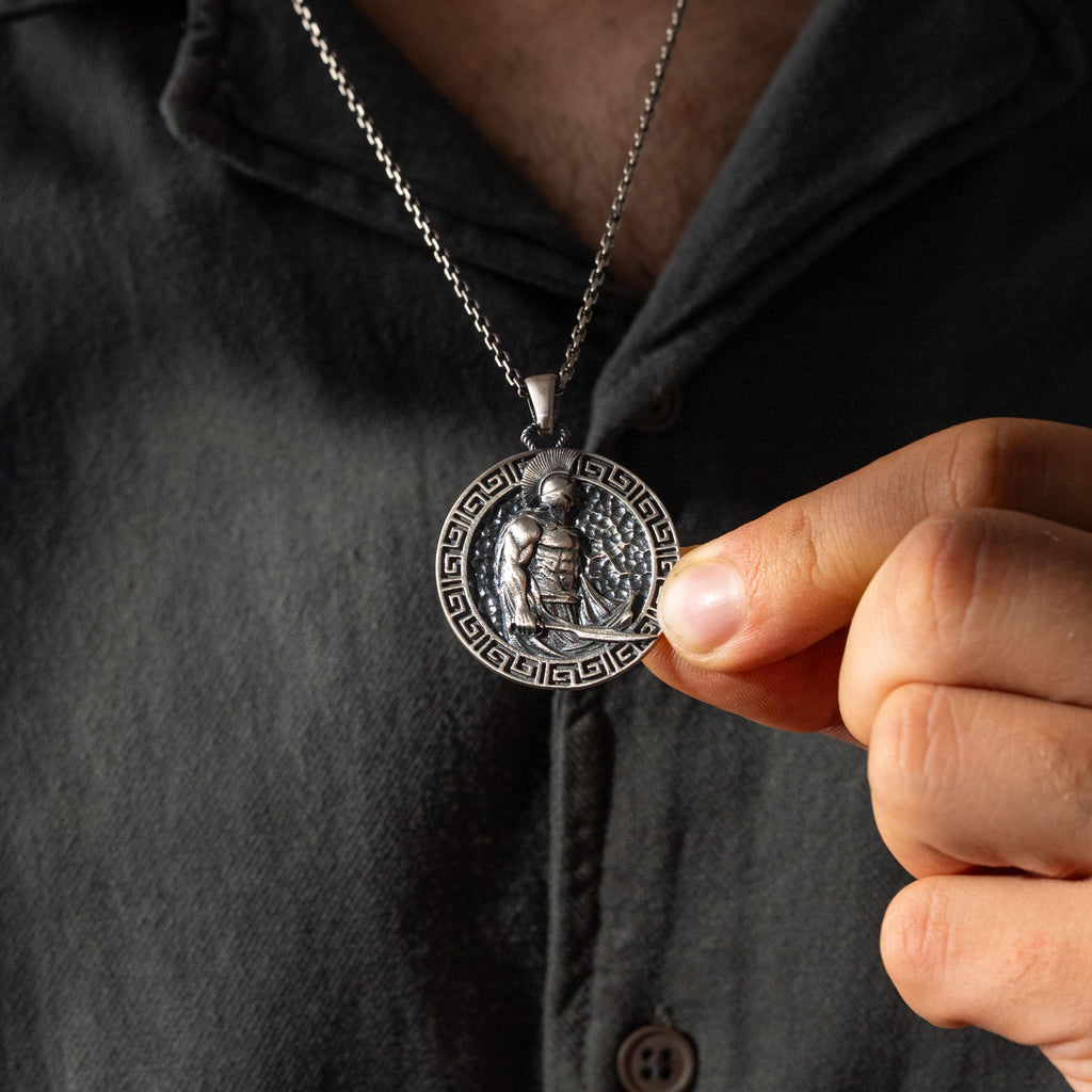 Spartan Warrior 925 Sterling Silver Necklace