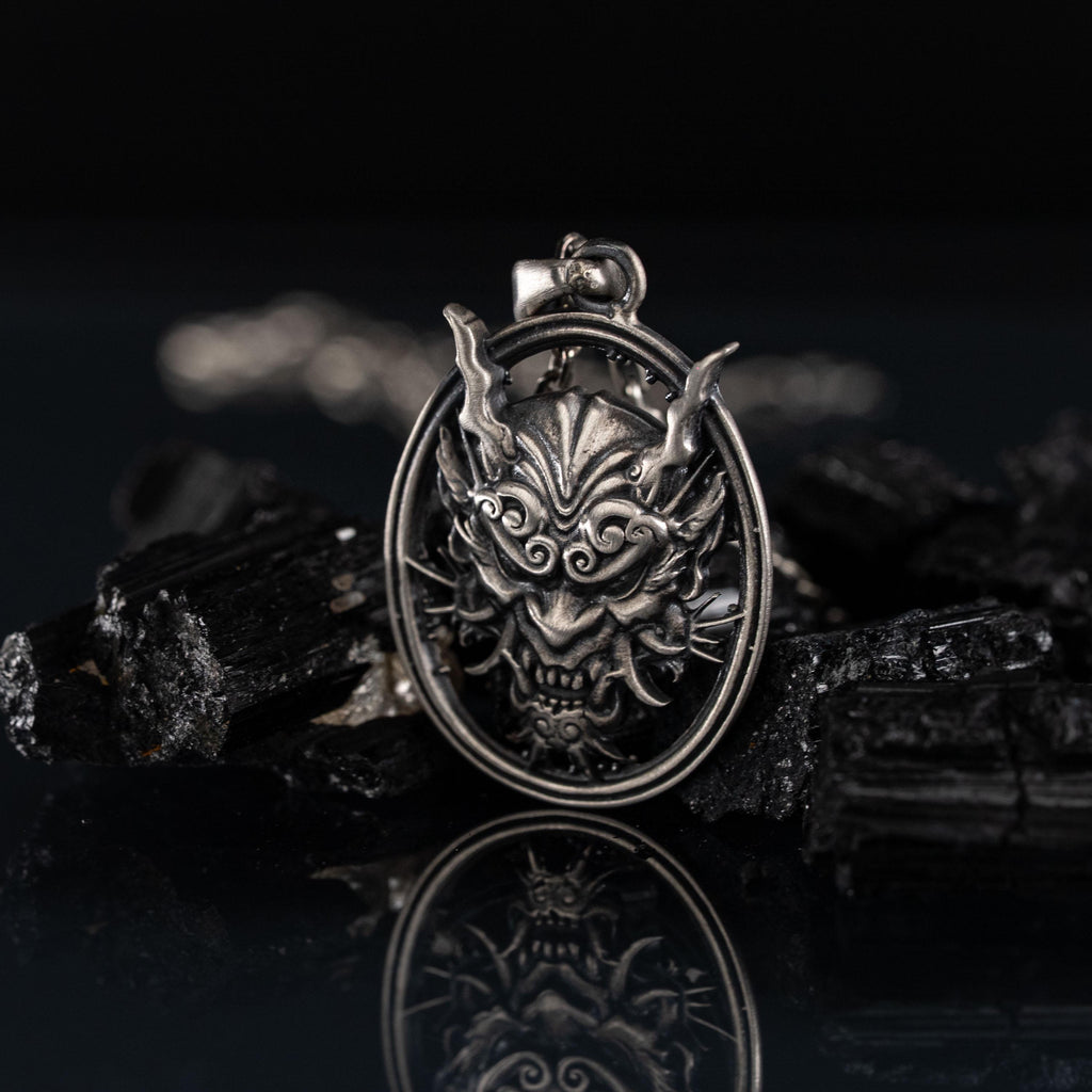 Hannya Mask 925 Sterling Silver  Pendant