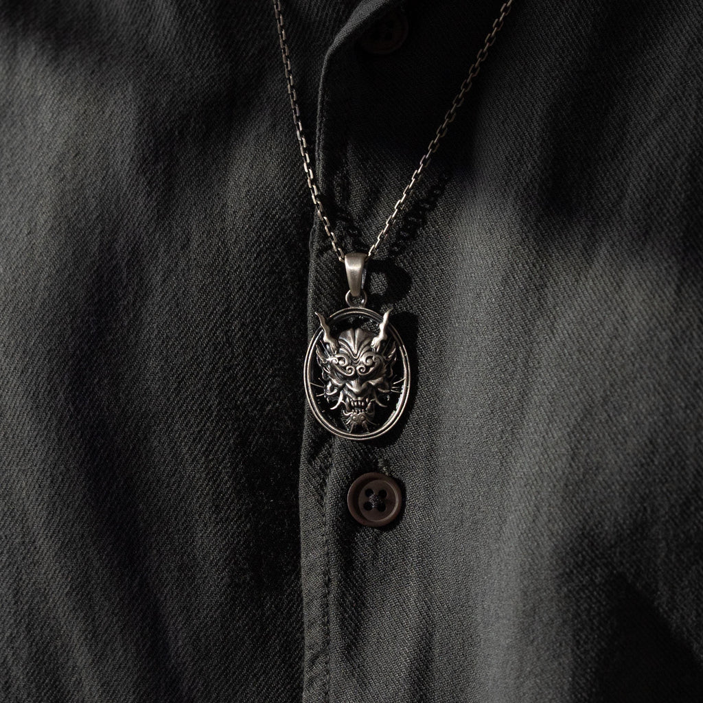 Hannya Mask 925 Sterling Silver  Pendant