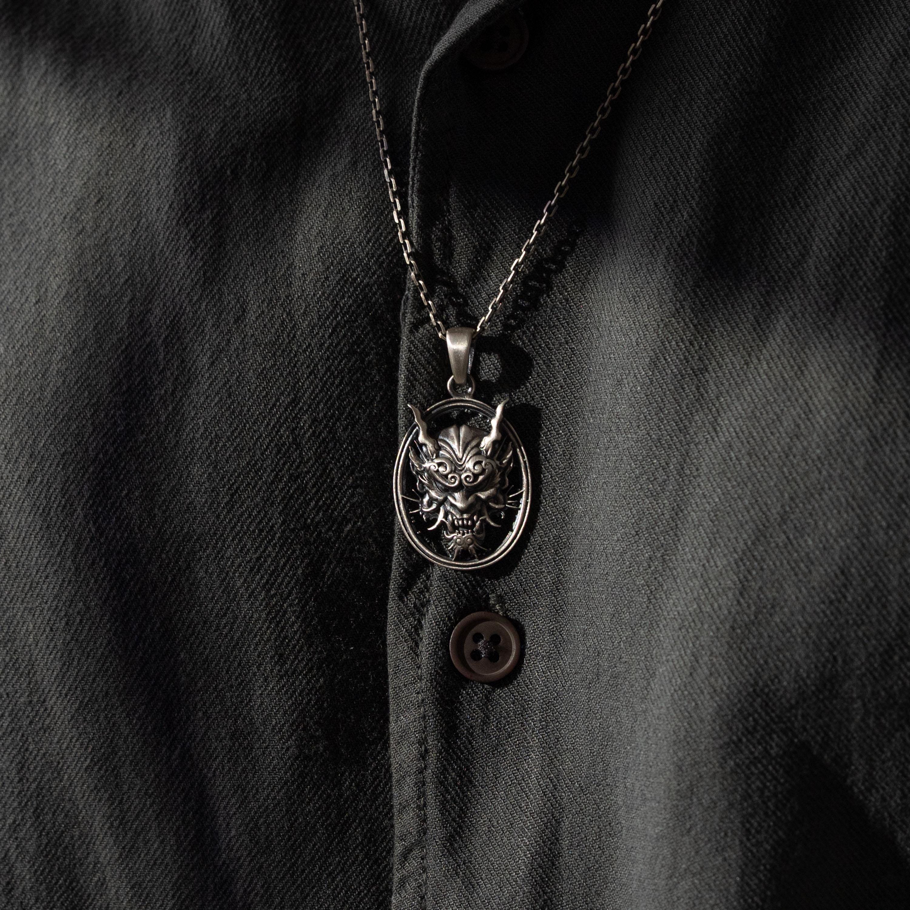 Hannya Mask 925 Sterling Silver  Pendant