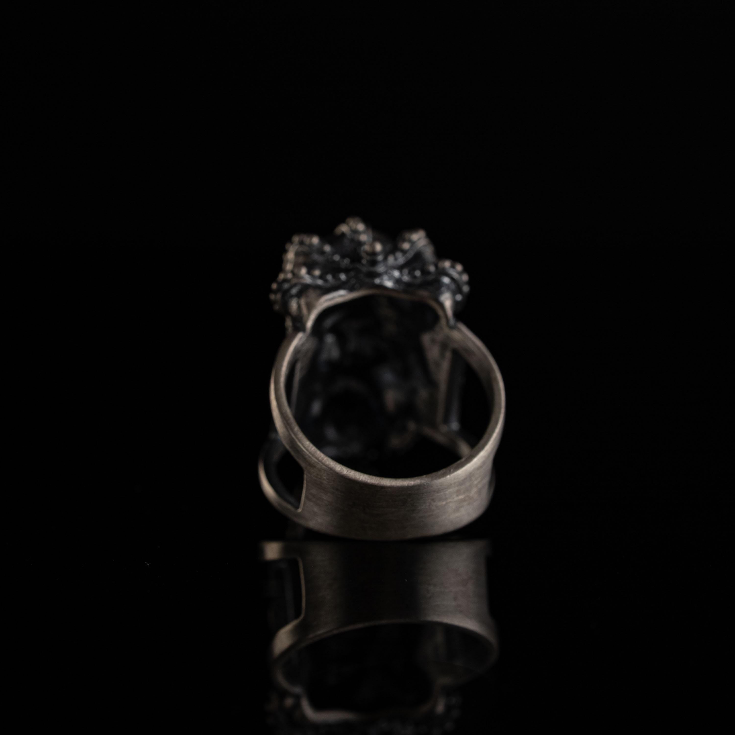 925 Sterling Silver Gorilla King Ring