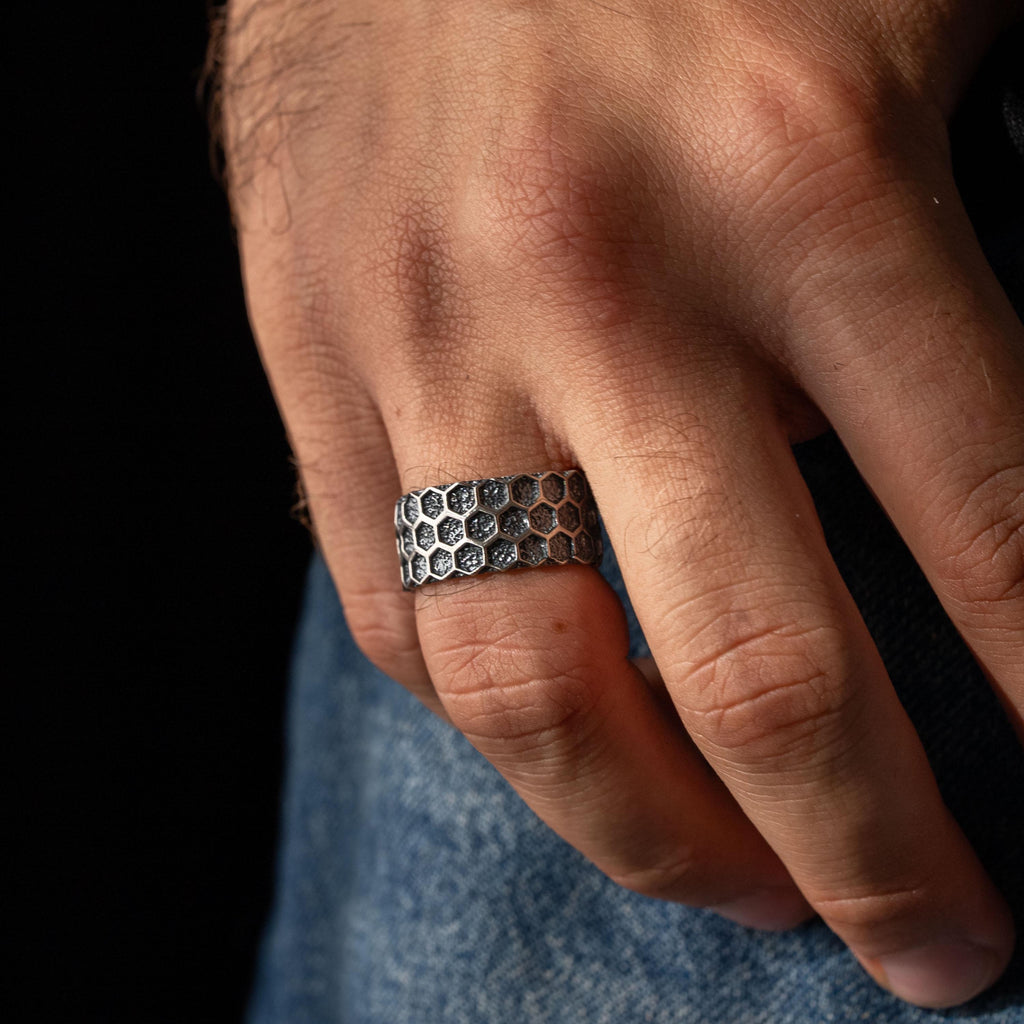 Queen Bee Necklace & Honeycomb Ring