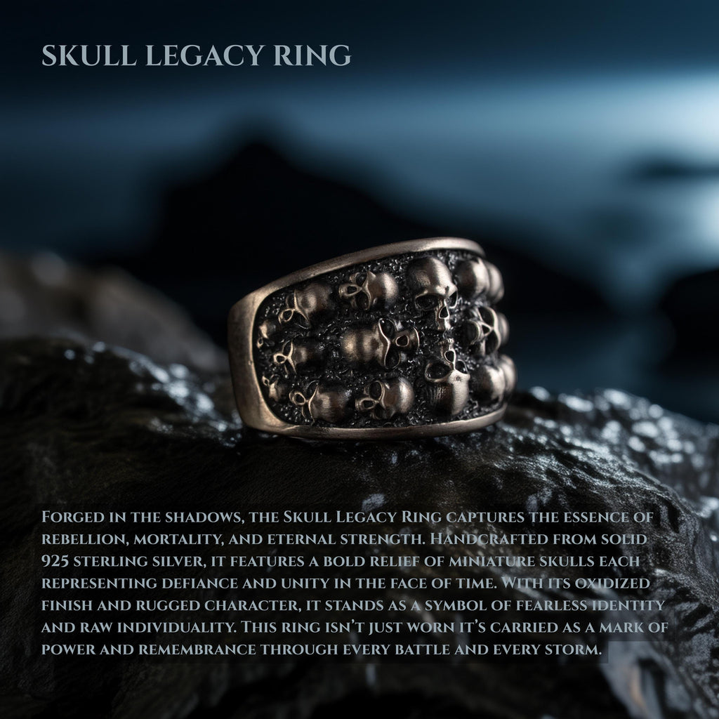 Skulls Sterling Silver Ring