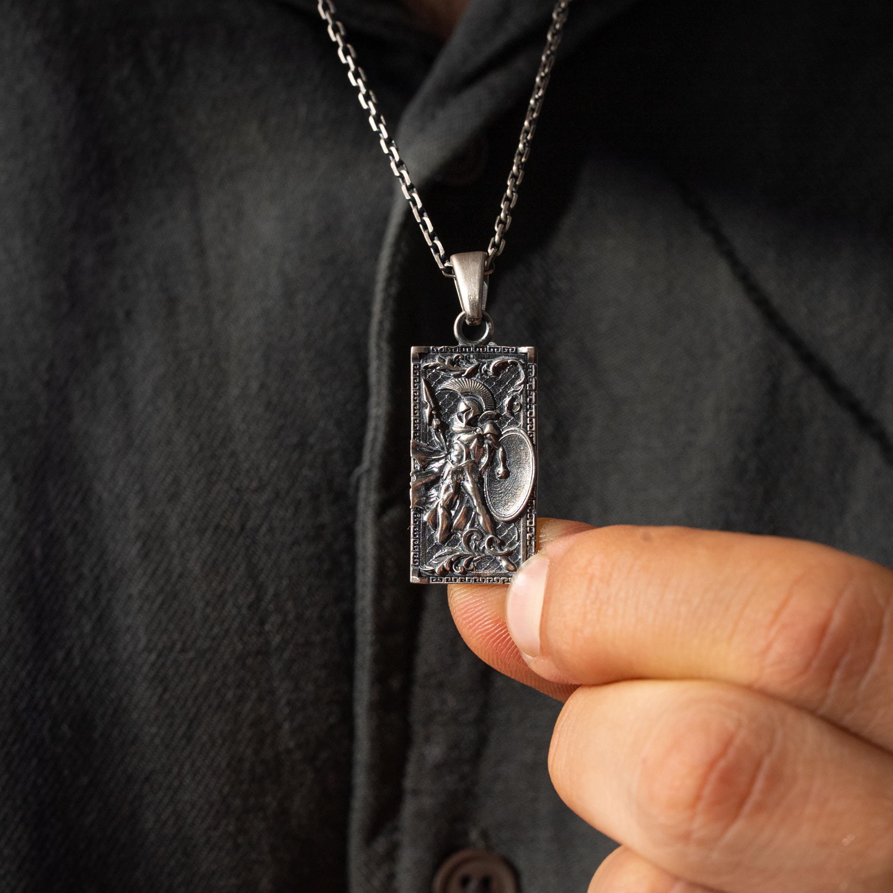 Spartan Warrior 925 Sterling Silver Necklace