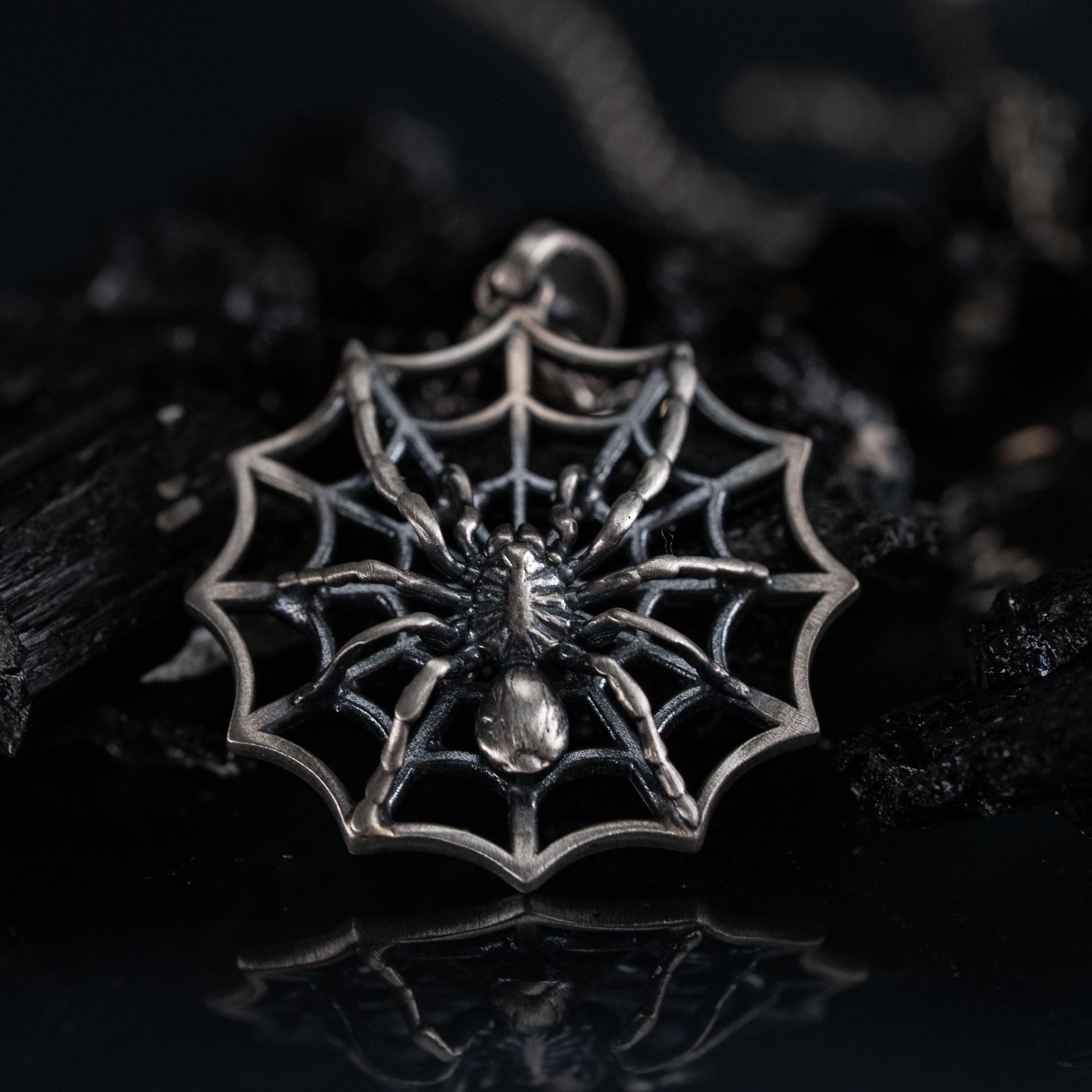 Spider Web 925 Sterling Silver Pendant