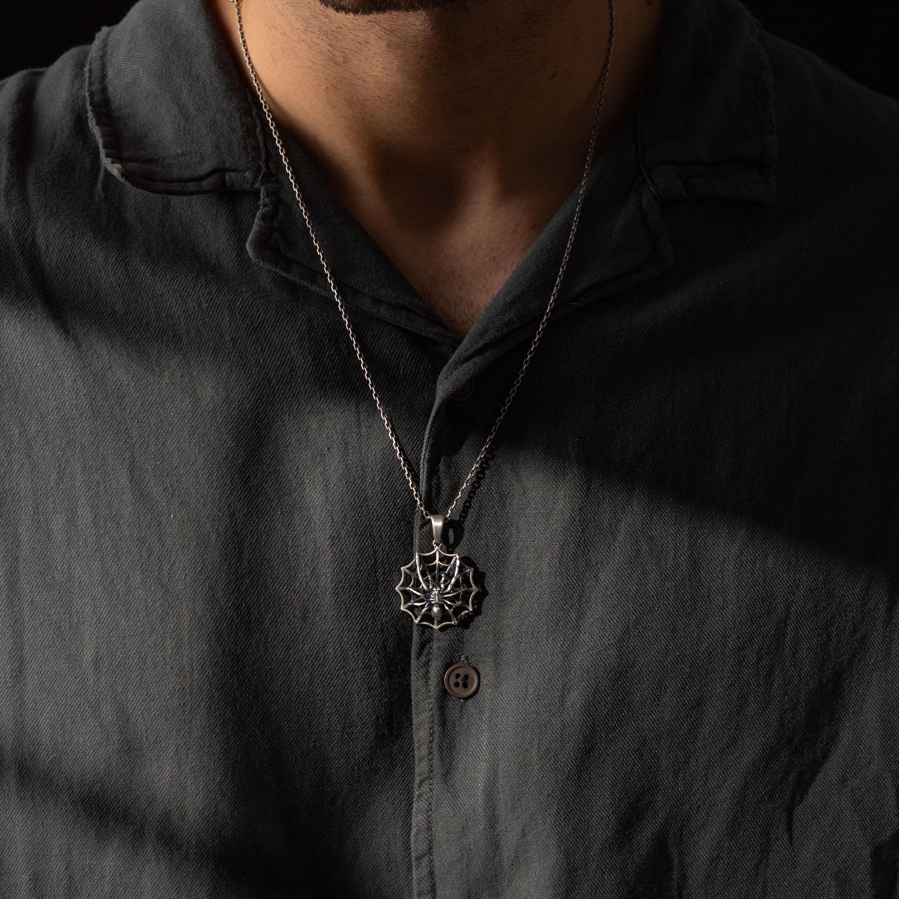 Spider Web 925 Sterling Silver Pendant