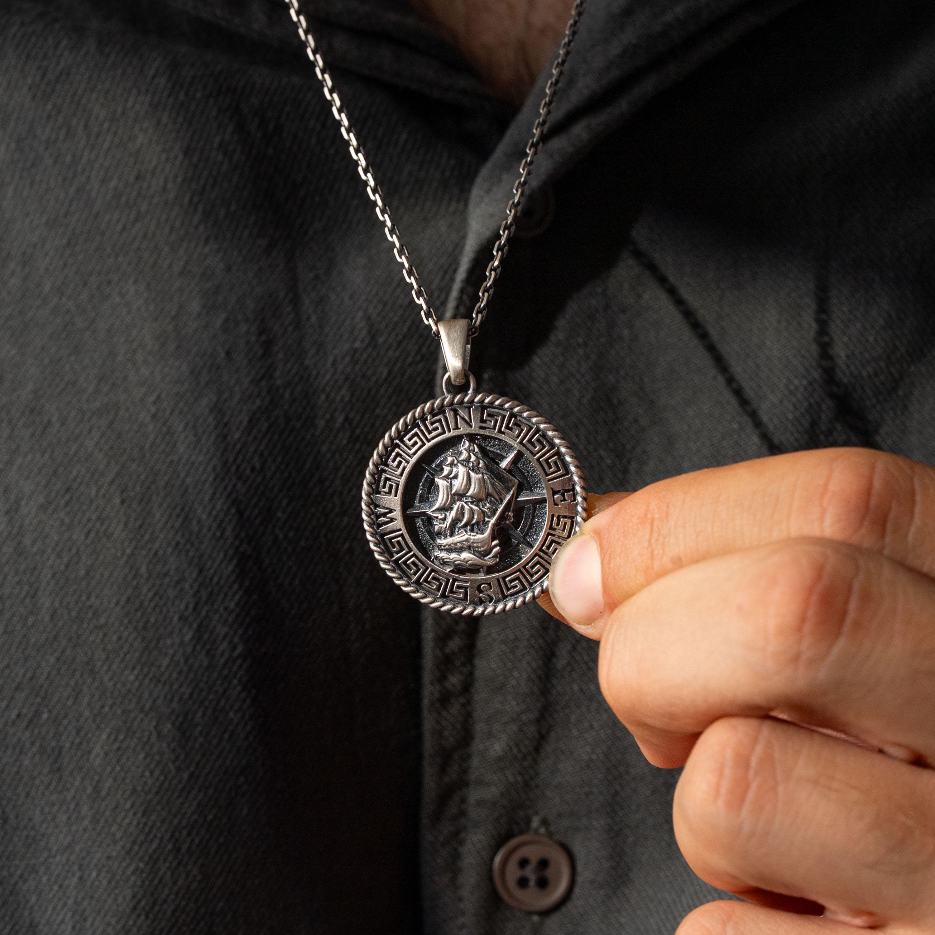 Ship 925 Sterling Silver Pendant