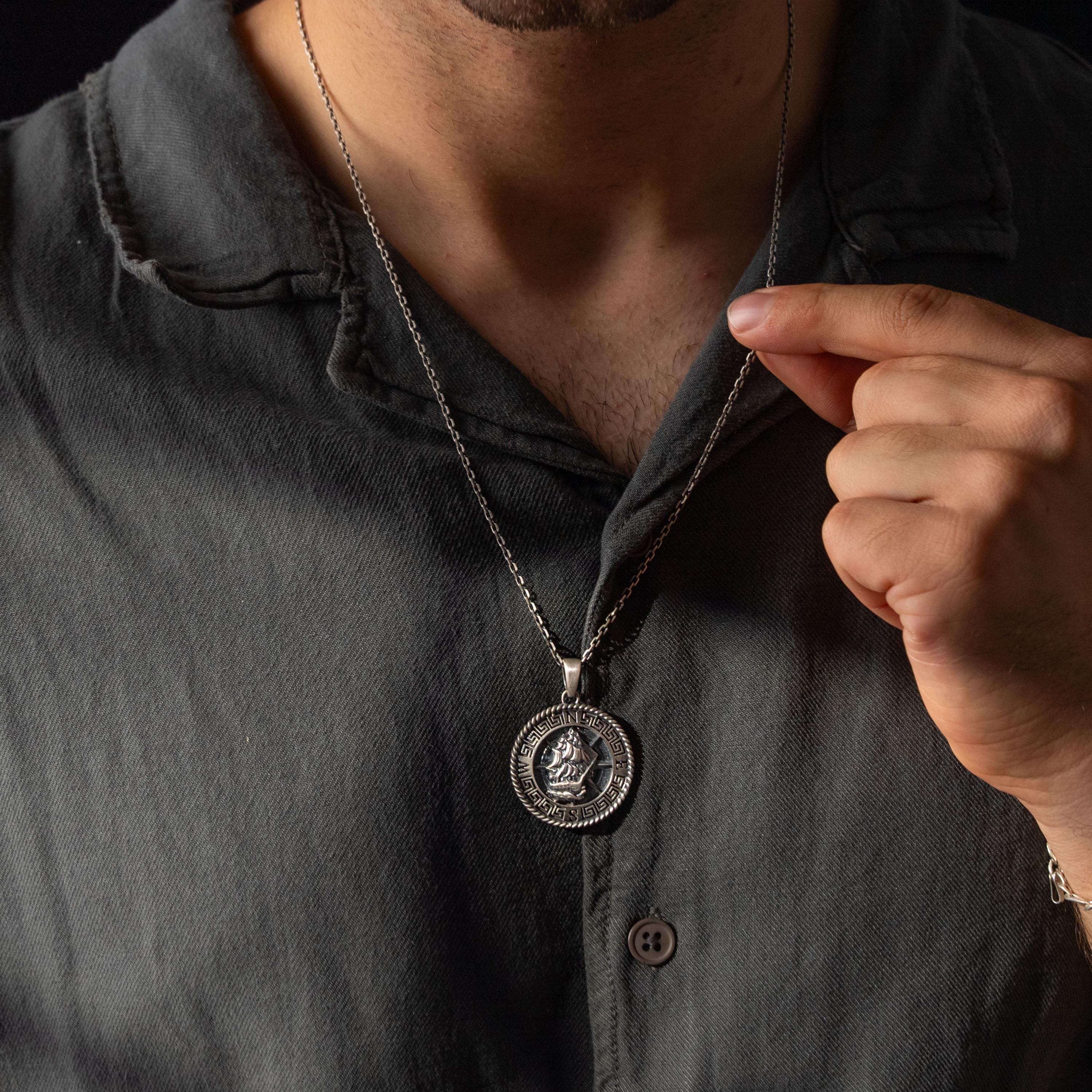 Ship 925 Sterling Silver Pendant