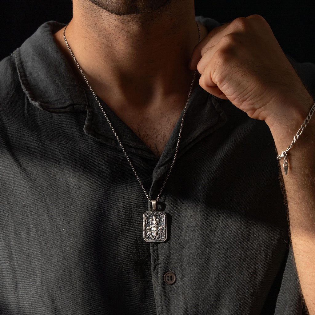 Skull Handmade 925 Sterling Silver Pendant Necklace