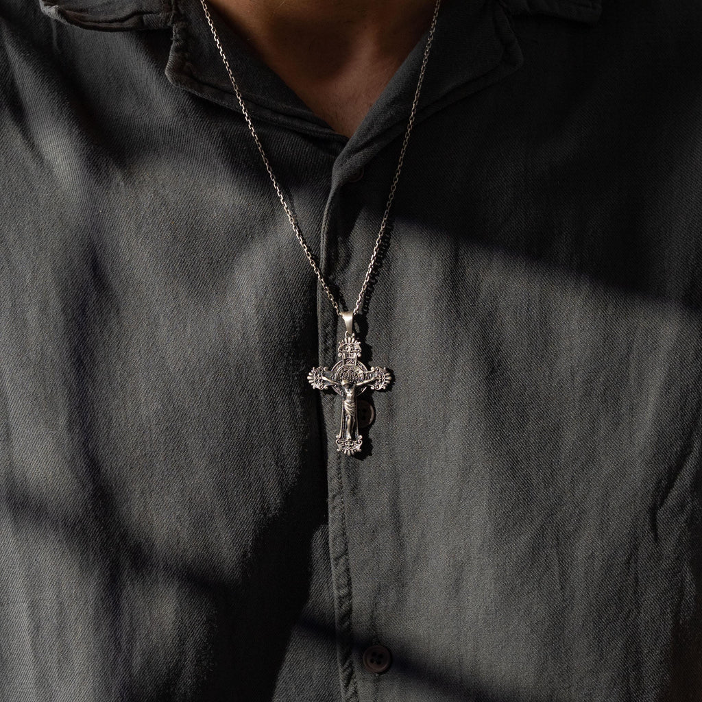Jesus Crucifix 925 Sterling Silver Necklace