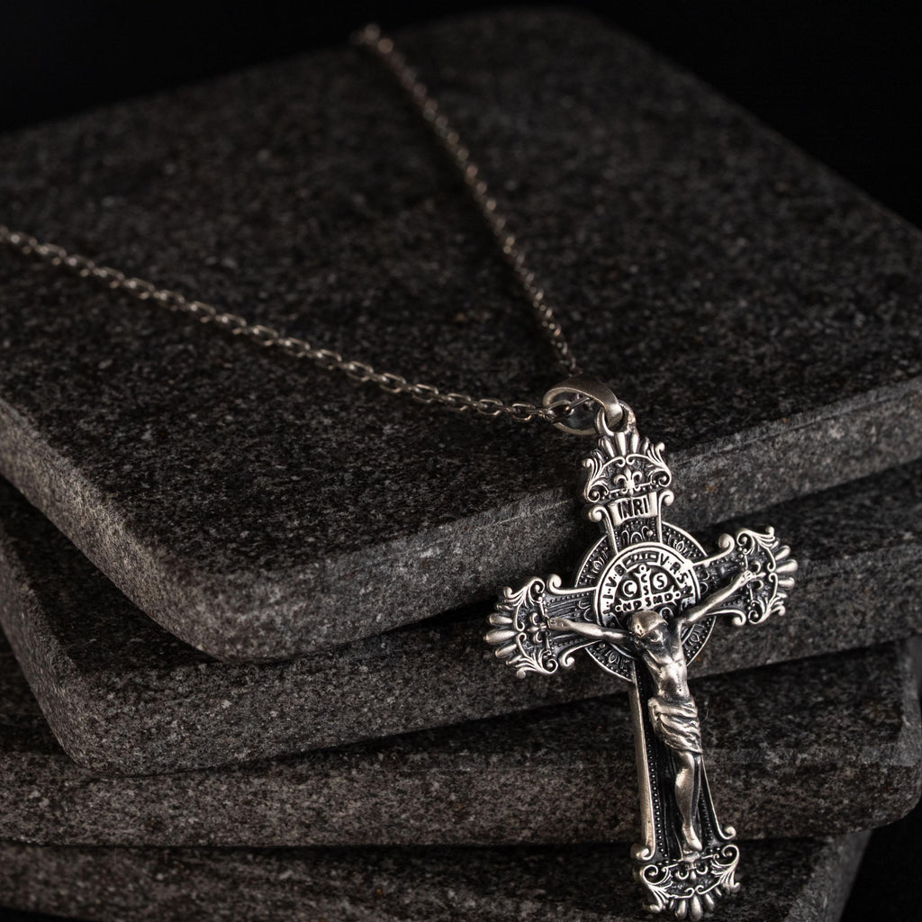 Jesus Crucifix 925 Sterling Silver Necklace