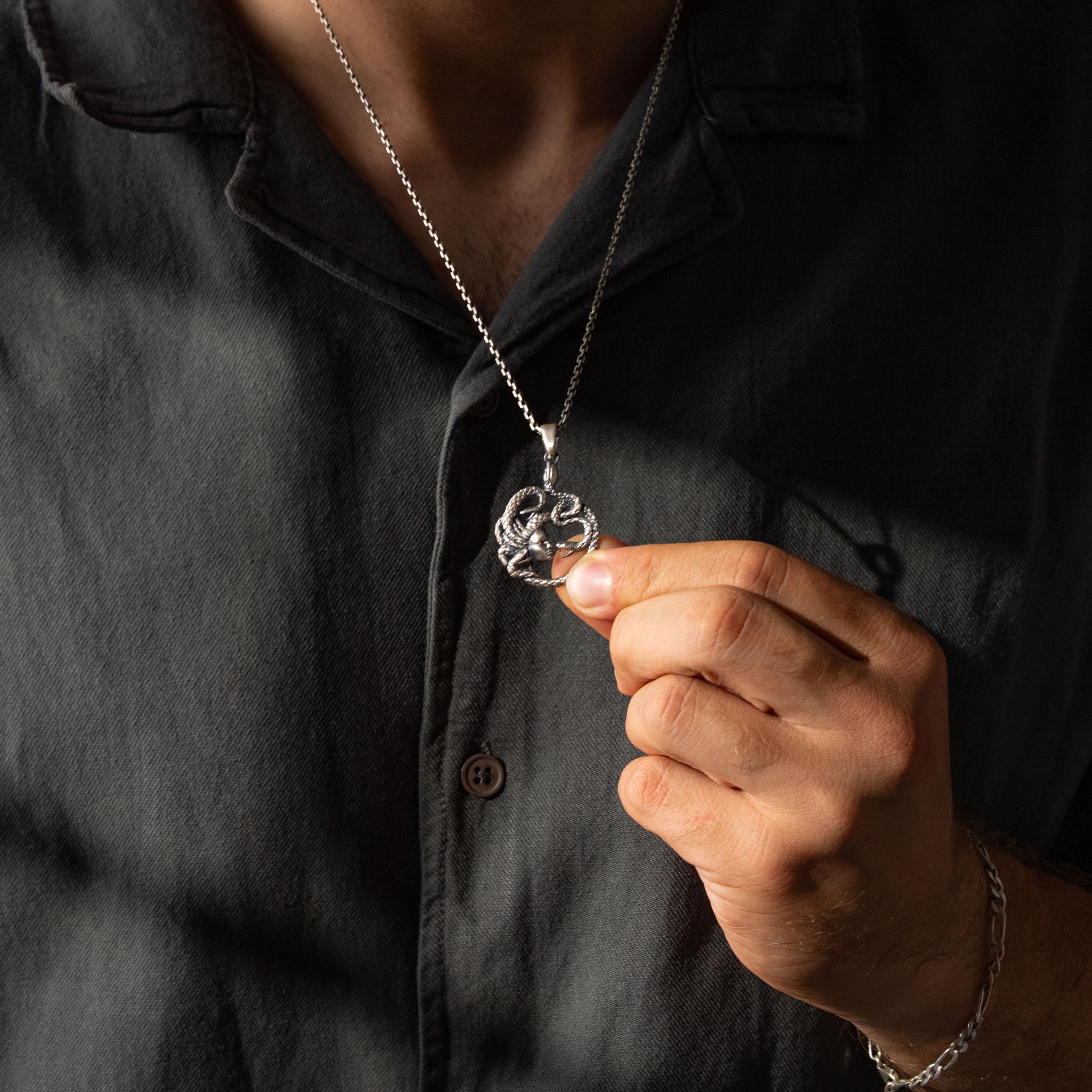 Medusa  925 Sterling Silver Necklace