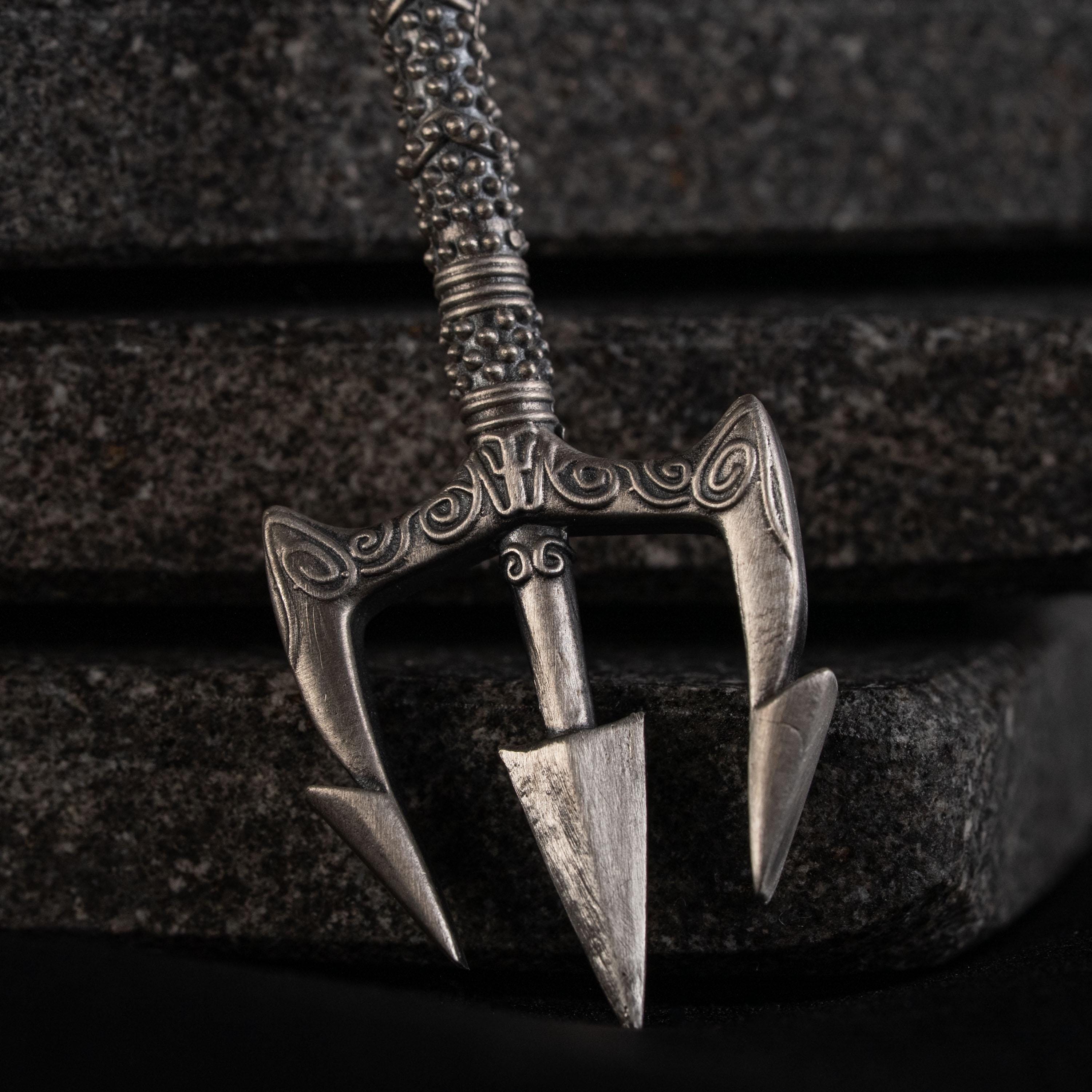 Poseidon Trident  925 Sterling Silver Pendant