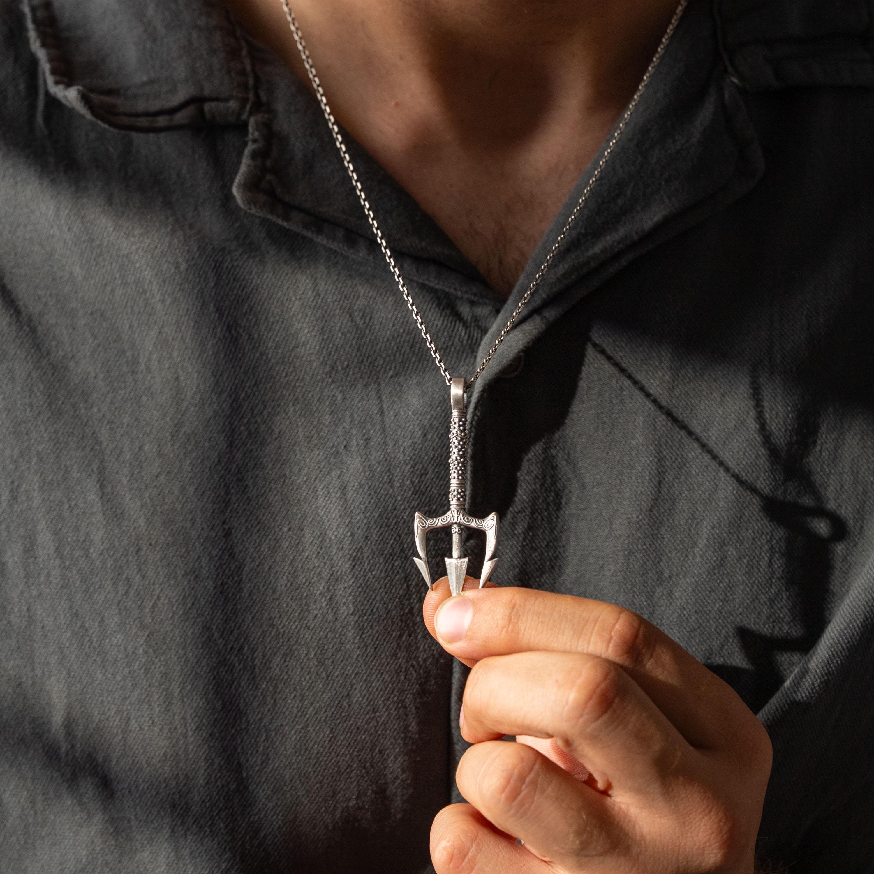 Poseidon Trident  925 Sterling Silver Pendant