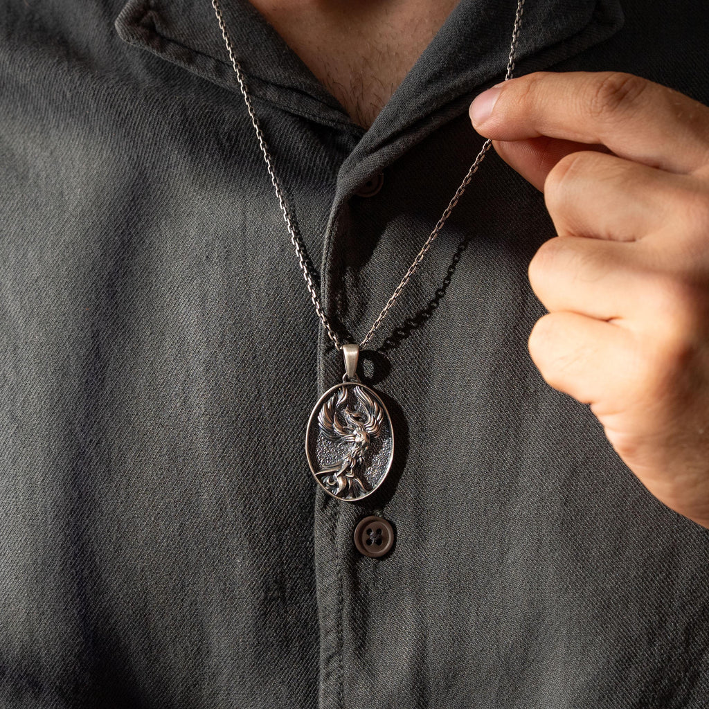 Phoenix 925 Sterling Silver Pendant Necklace