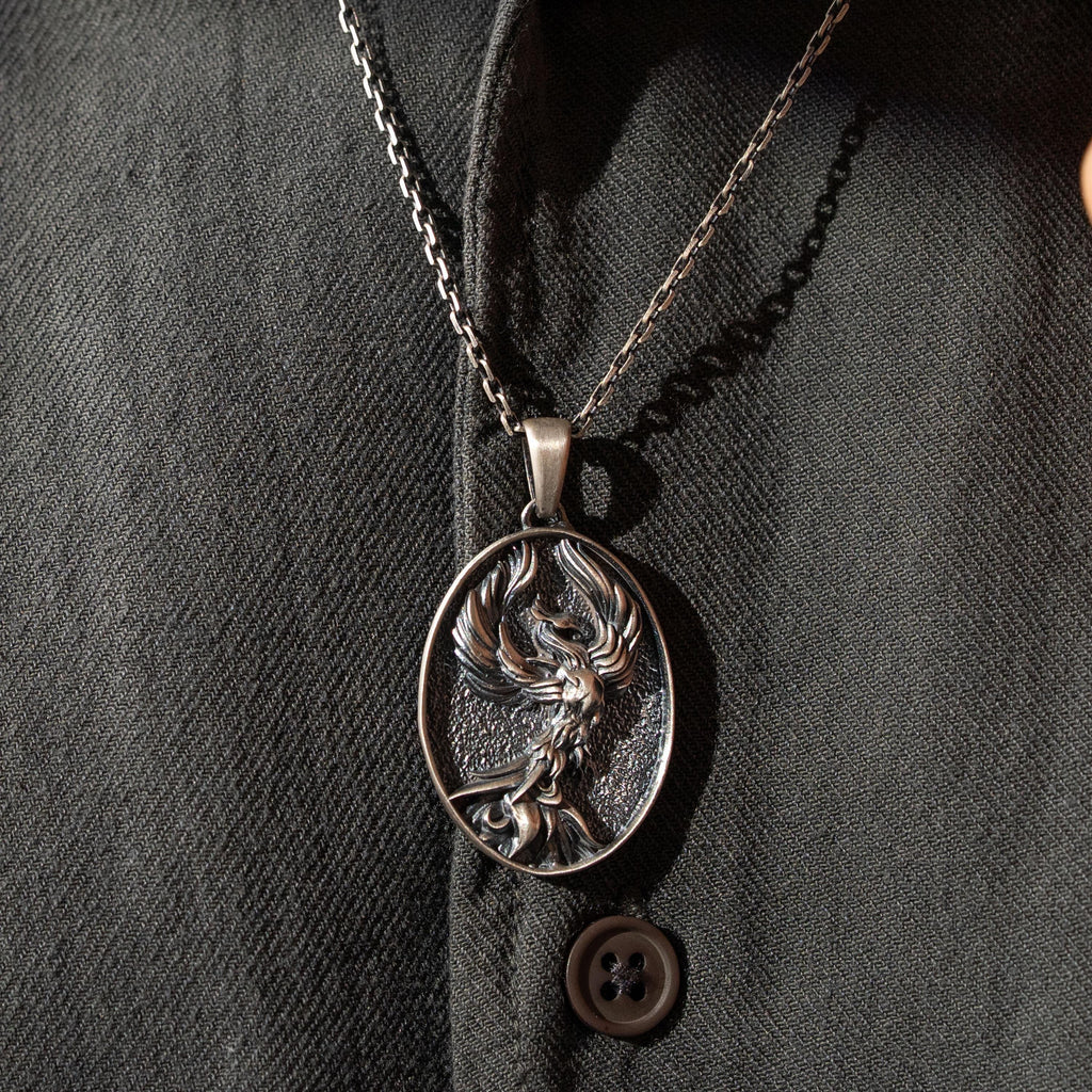 Phoenix 925 Sterling Silver Pendant Necklace