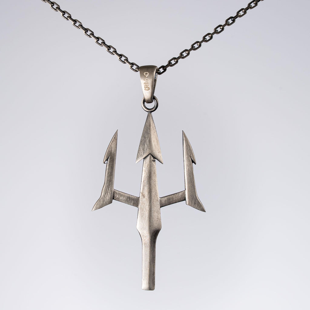 Trident of Poseidon 925 Sterling Silver Pendant