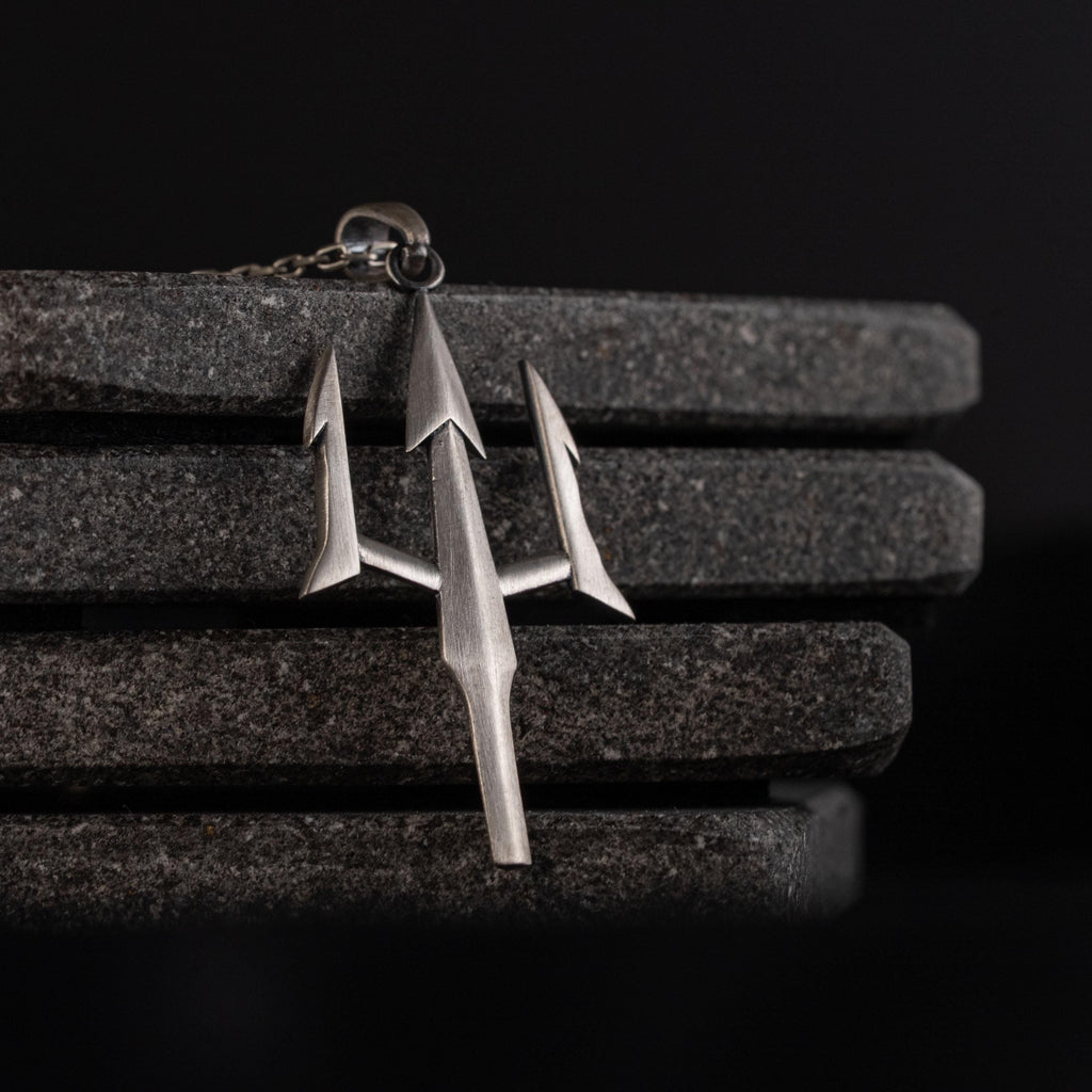 Trident of Poseidon 925 Sterling Silver Pendant