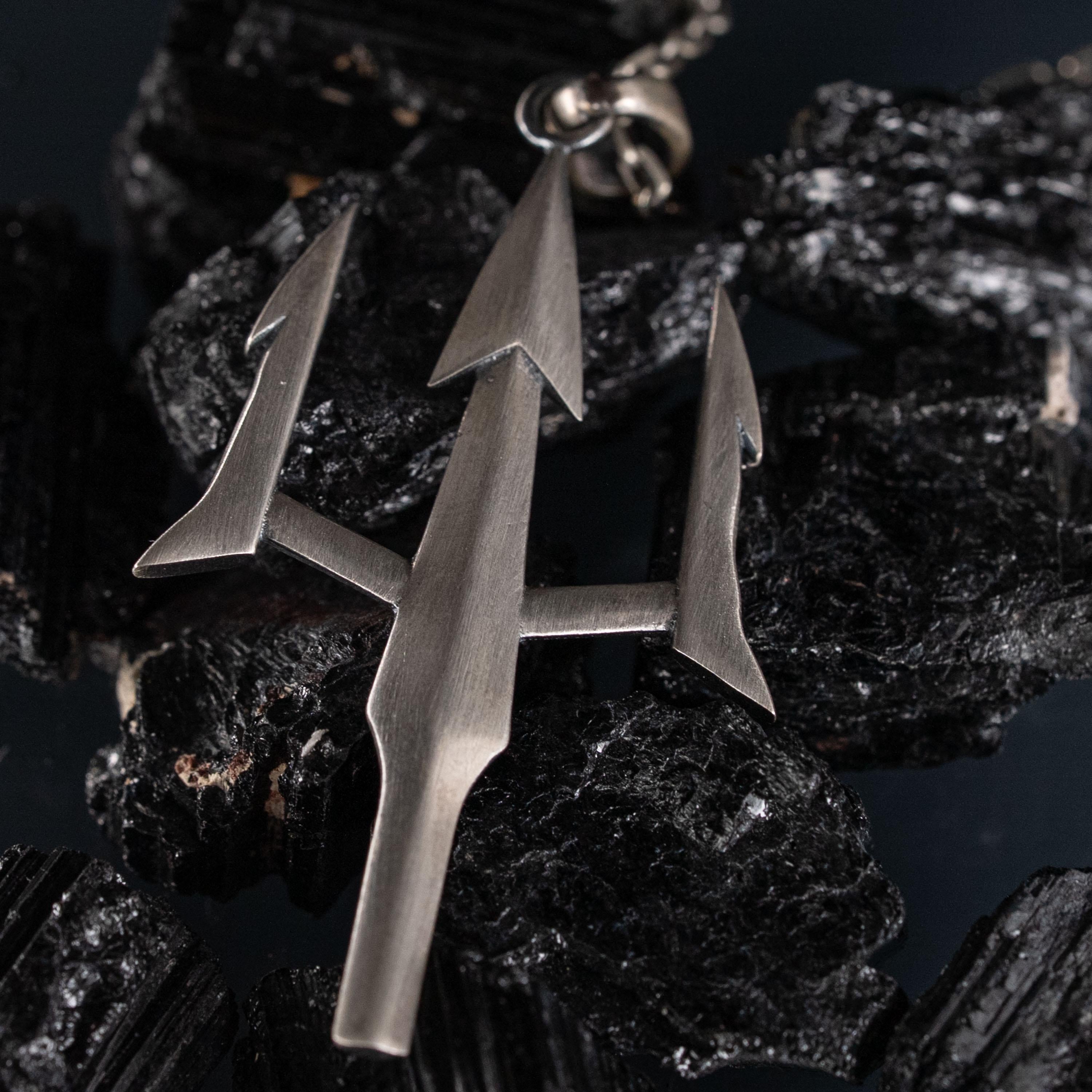 Trident of Poseidon 925 Sterling Silver Pendant