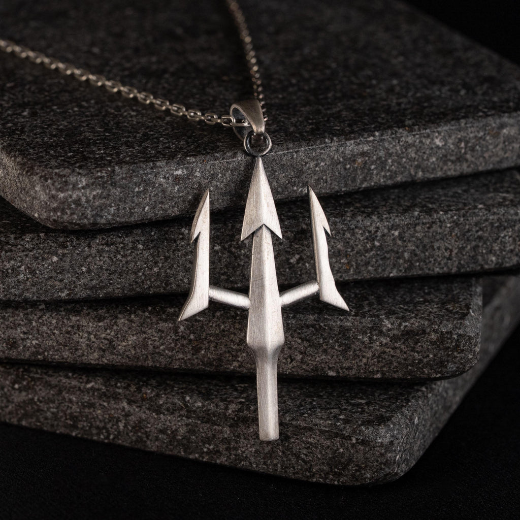 Trident of Poseidon 925 Sterling Silver Pendant