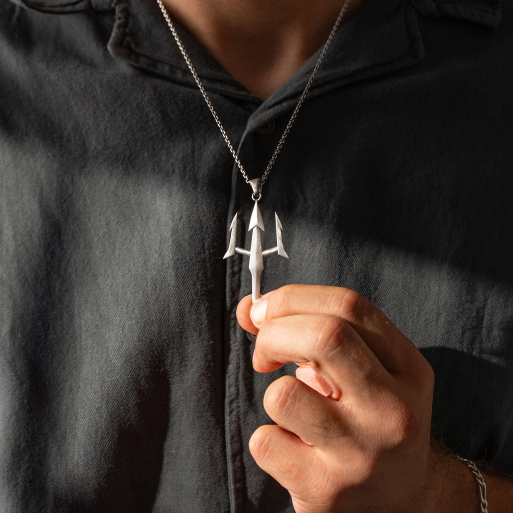 Trident of Poseidon 925 Sterling Silver Pendant