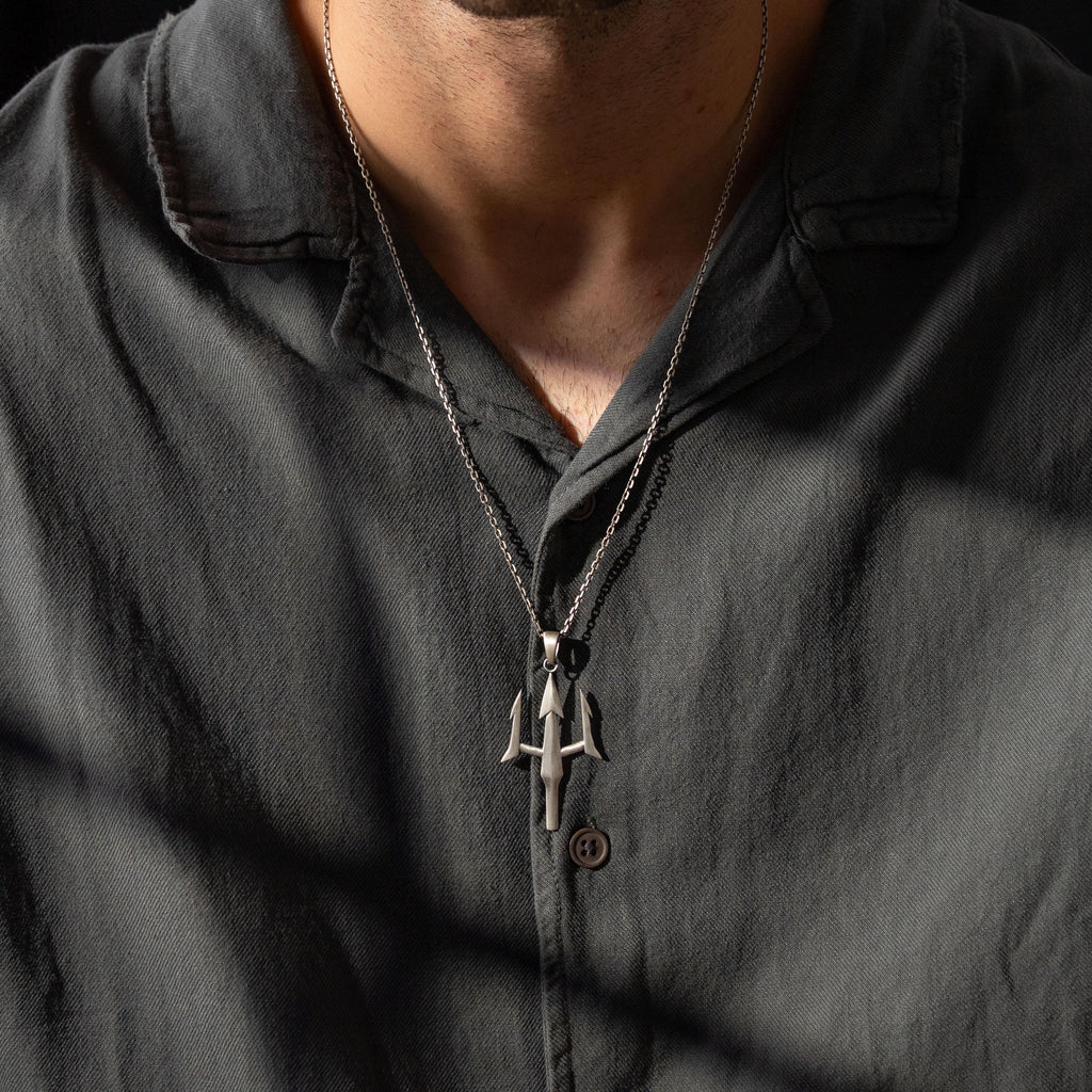 Trident of Poseidon 925 Sterling Silver Pendant