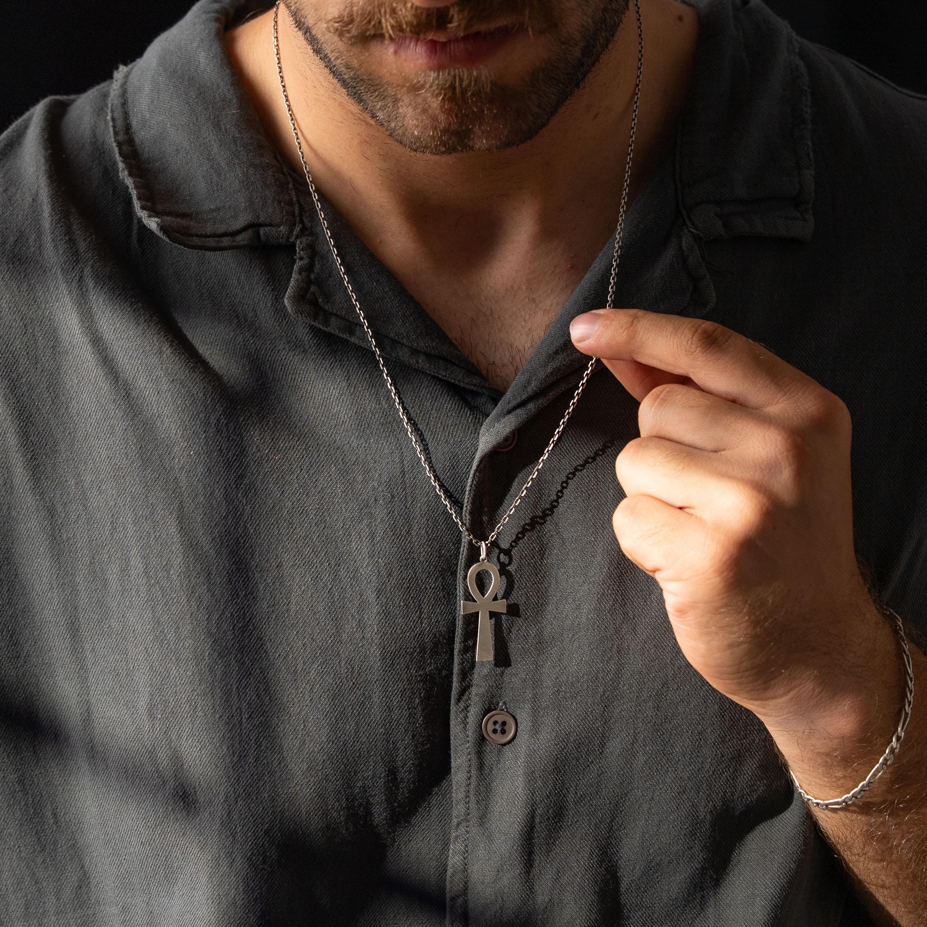 Ankh Unisex 925 Sterling Silver Pendant Necklace