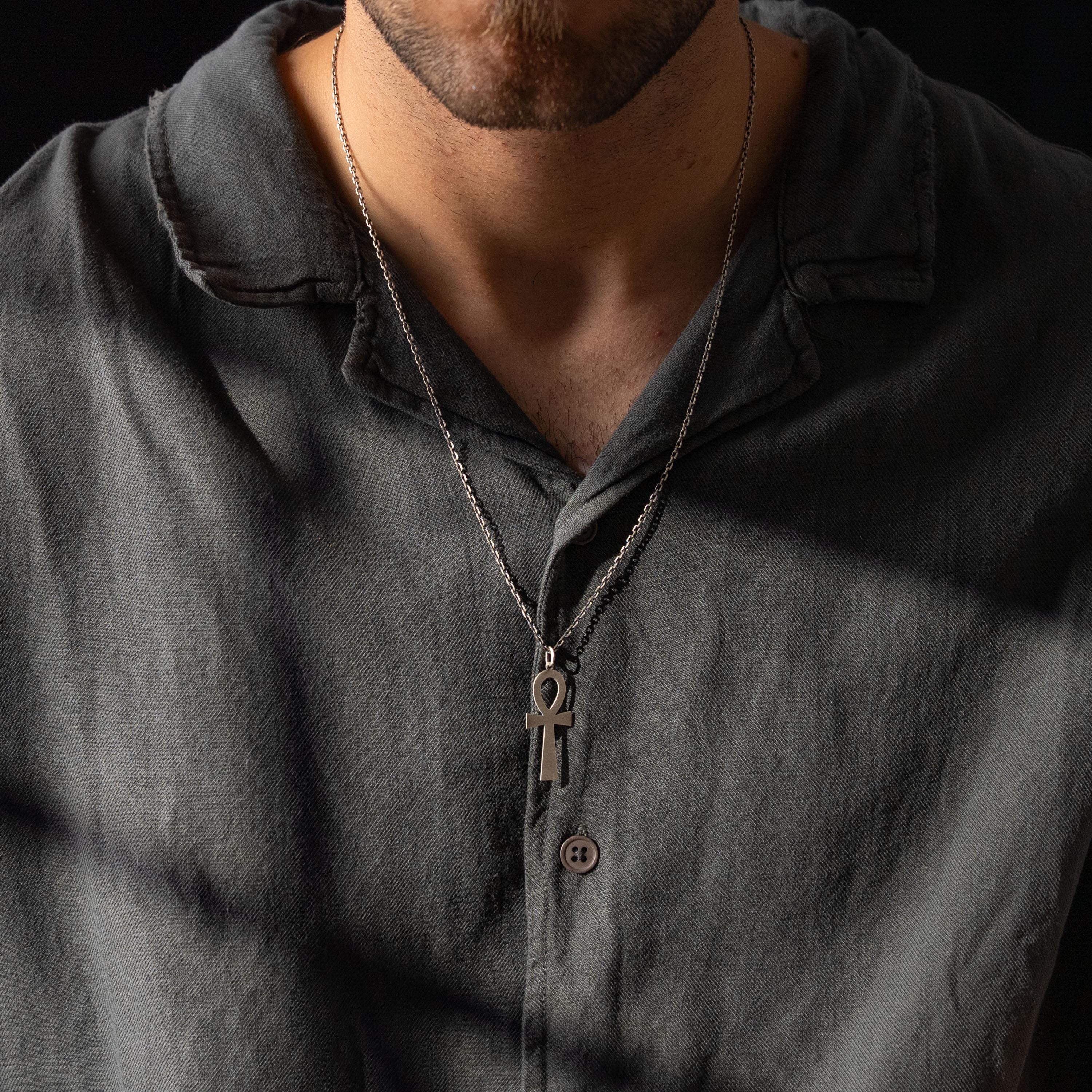 Ankh Unisex 925 Sterling Silver Pendant Necklace