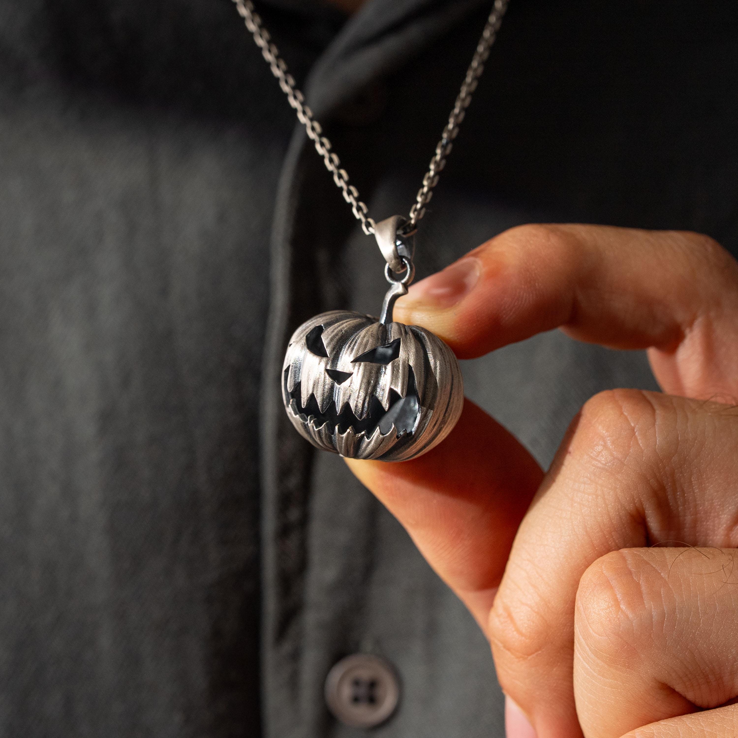 Pumpkin 925 Sterling Silver Necklace