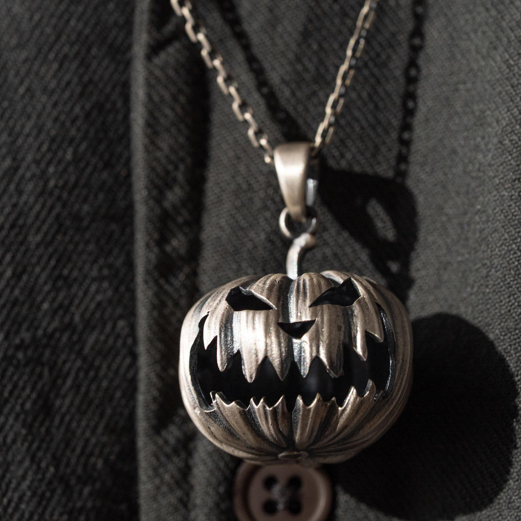 Pumpkin 925 Sterling Silver Necklace